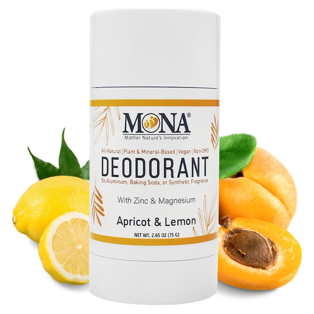 Desodorante Natural MONA BRANDS 75g Albaricoque Limón Sin Aluminio