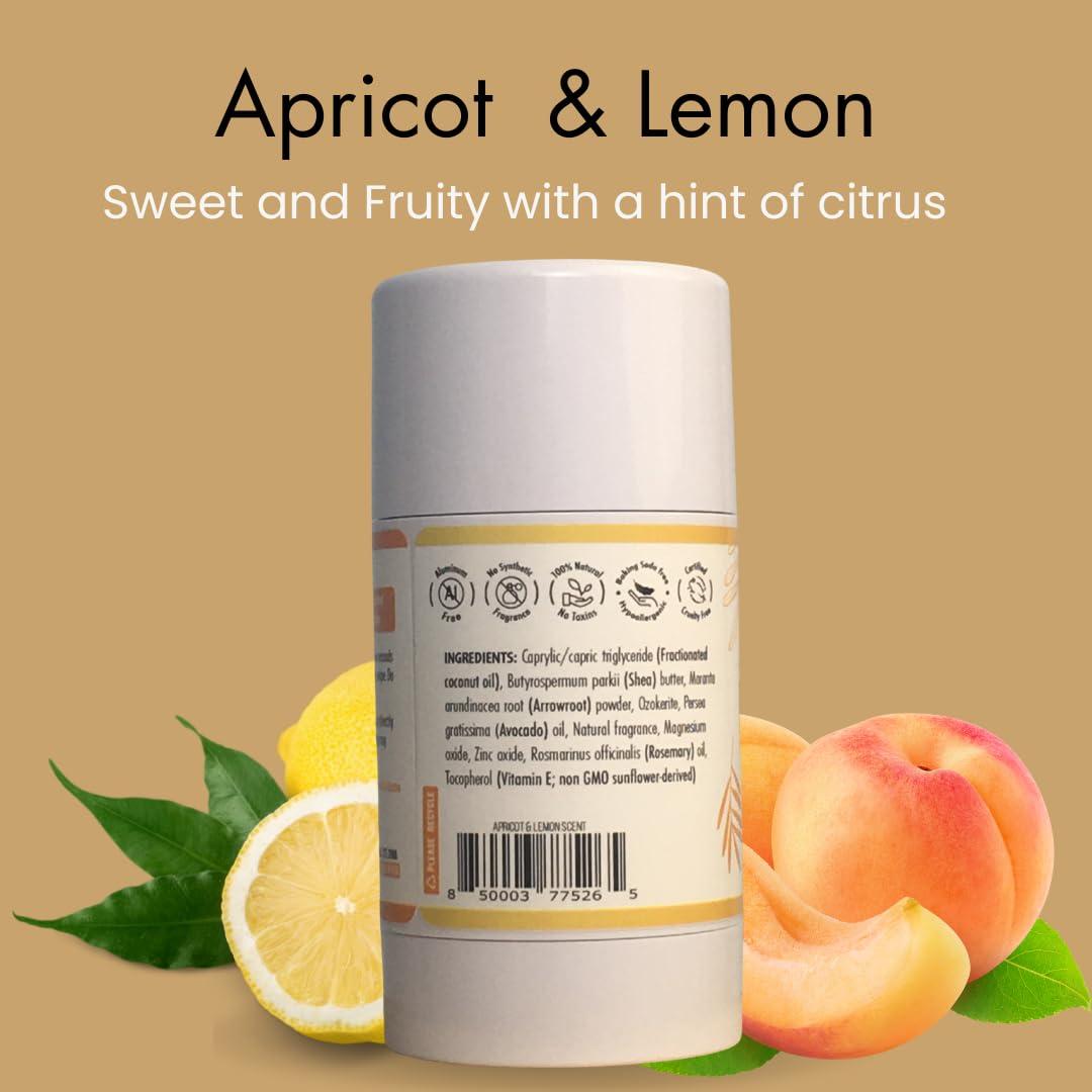 Desodorante Natural MONA BRANDS 75g Albaricoque Limón Sin Aluminio