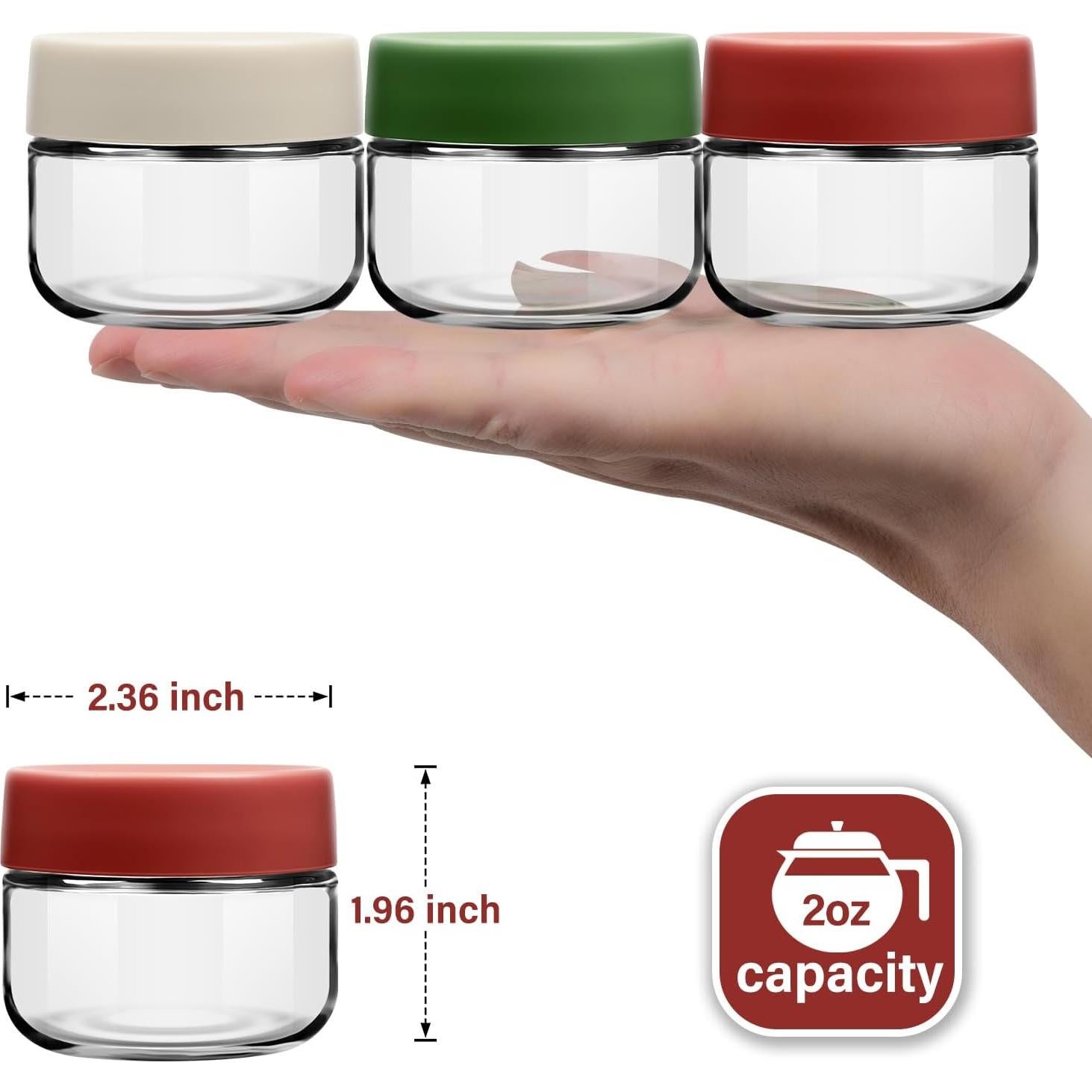 Frascos de Vidrio 2 oz EONJOE para Aderezos - Paquete de 6