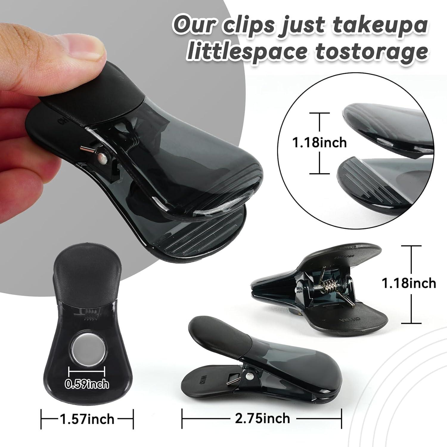 Clips Magnéticos de Refrigerador Yi Concept - Set de 6 Negro