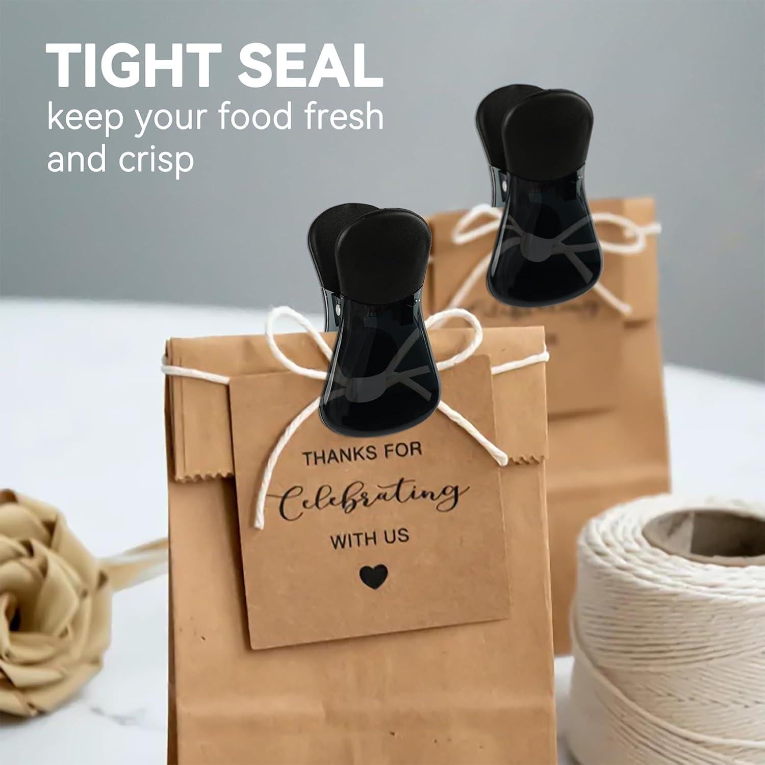 Clips Magnéticos de Refrigerador Yi Concept - Set de 6 Negro