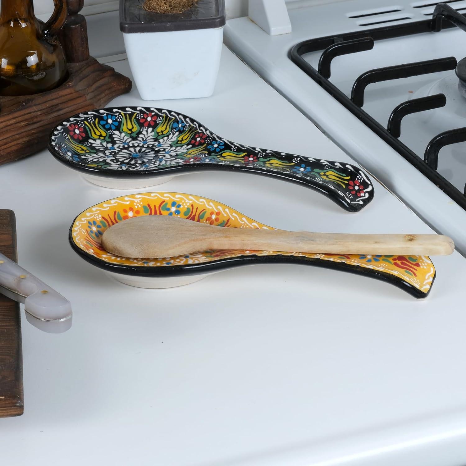 Conjunto de Soportes para Cucharas BCS 2 Piezas Cerámica 11.43x22.86cm