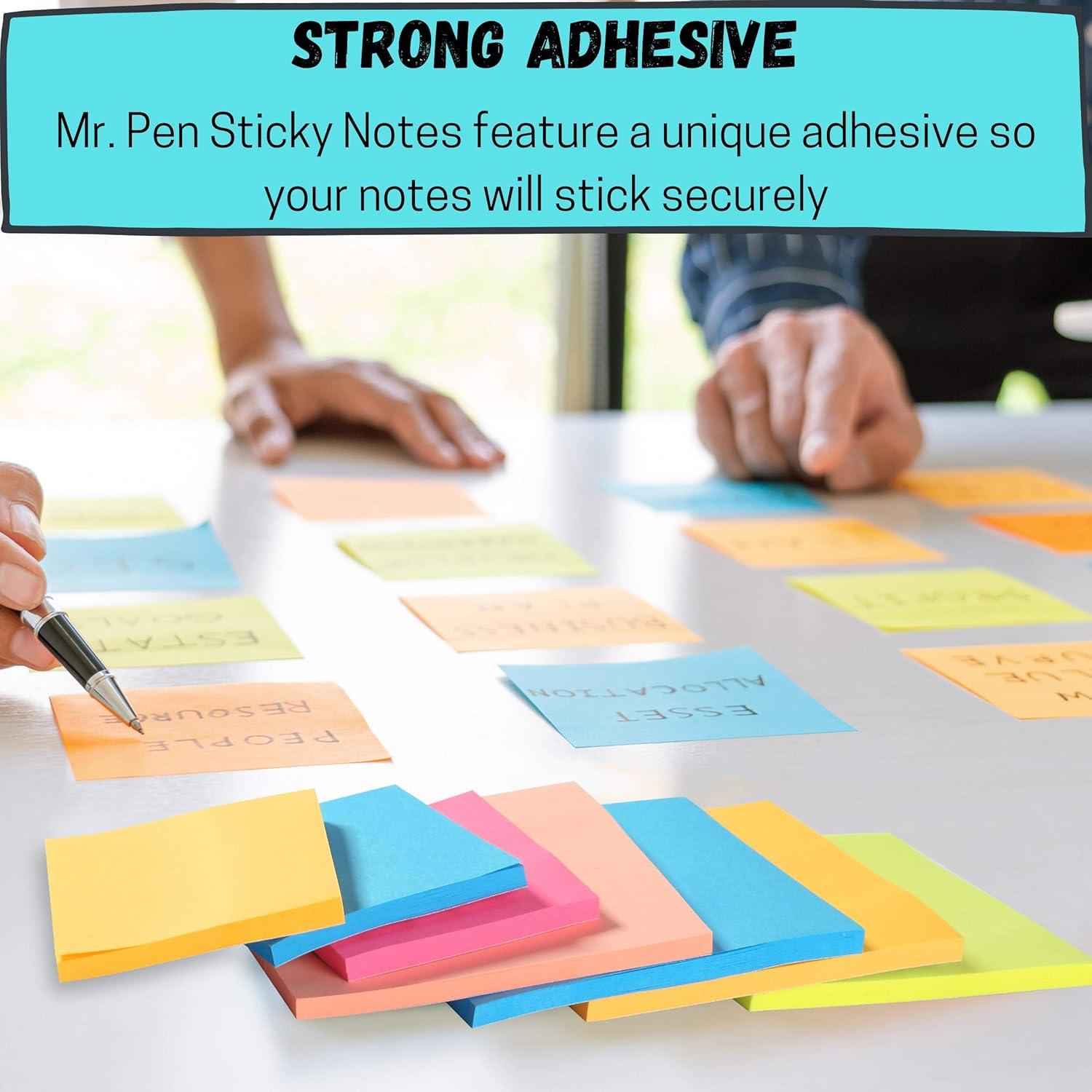 Juego de Notas Adhesivas Mr. Pen 15 Piezas Colores Brillantes