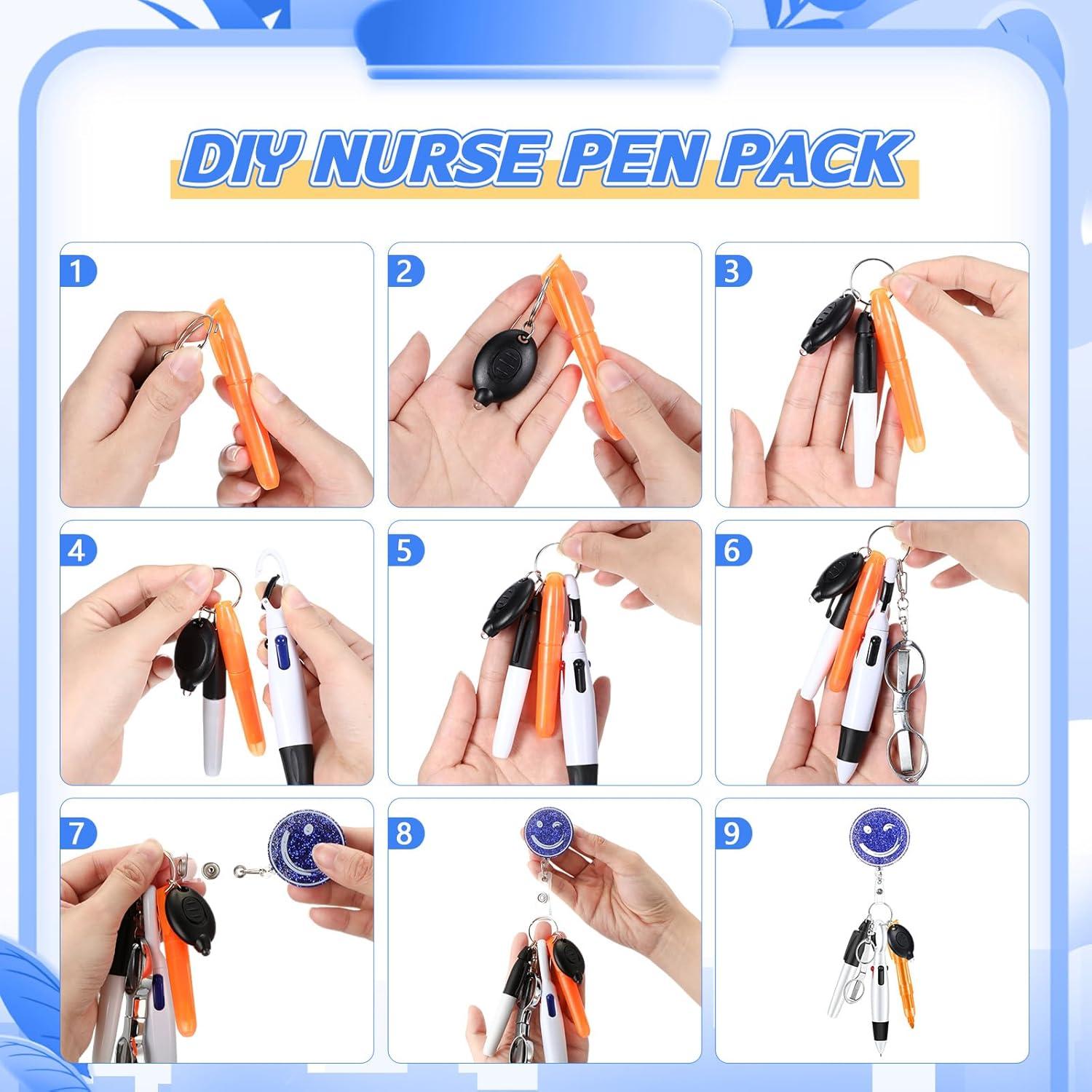 Kit de Accesorios para Enfermeras Motipuns - 6 Piezas, Negro