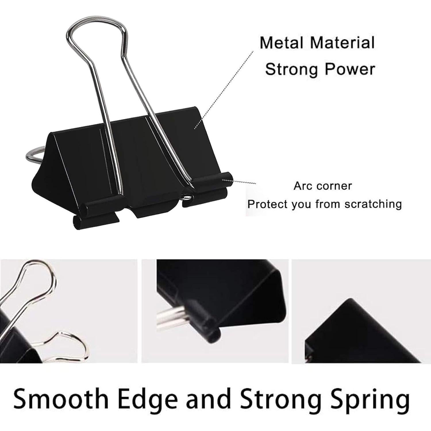 Clip de Carpeta Extra Grande COLOGO 51mm 48 Piezas Negro