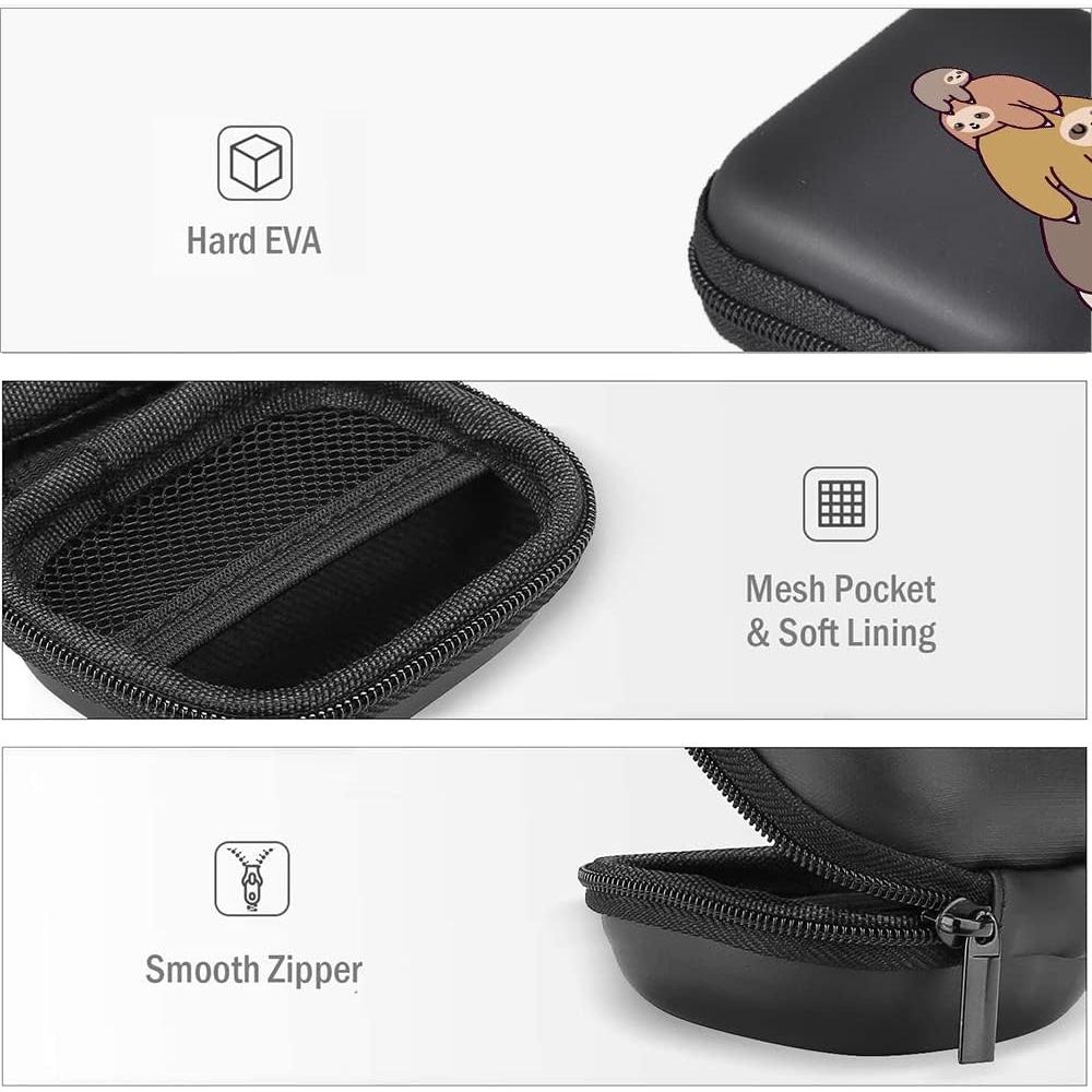 Funda Dura para Auriculares MAYCARI Cuatro Perezosos 8.4x7.7cm