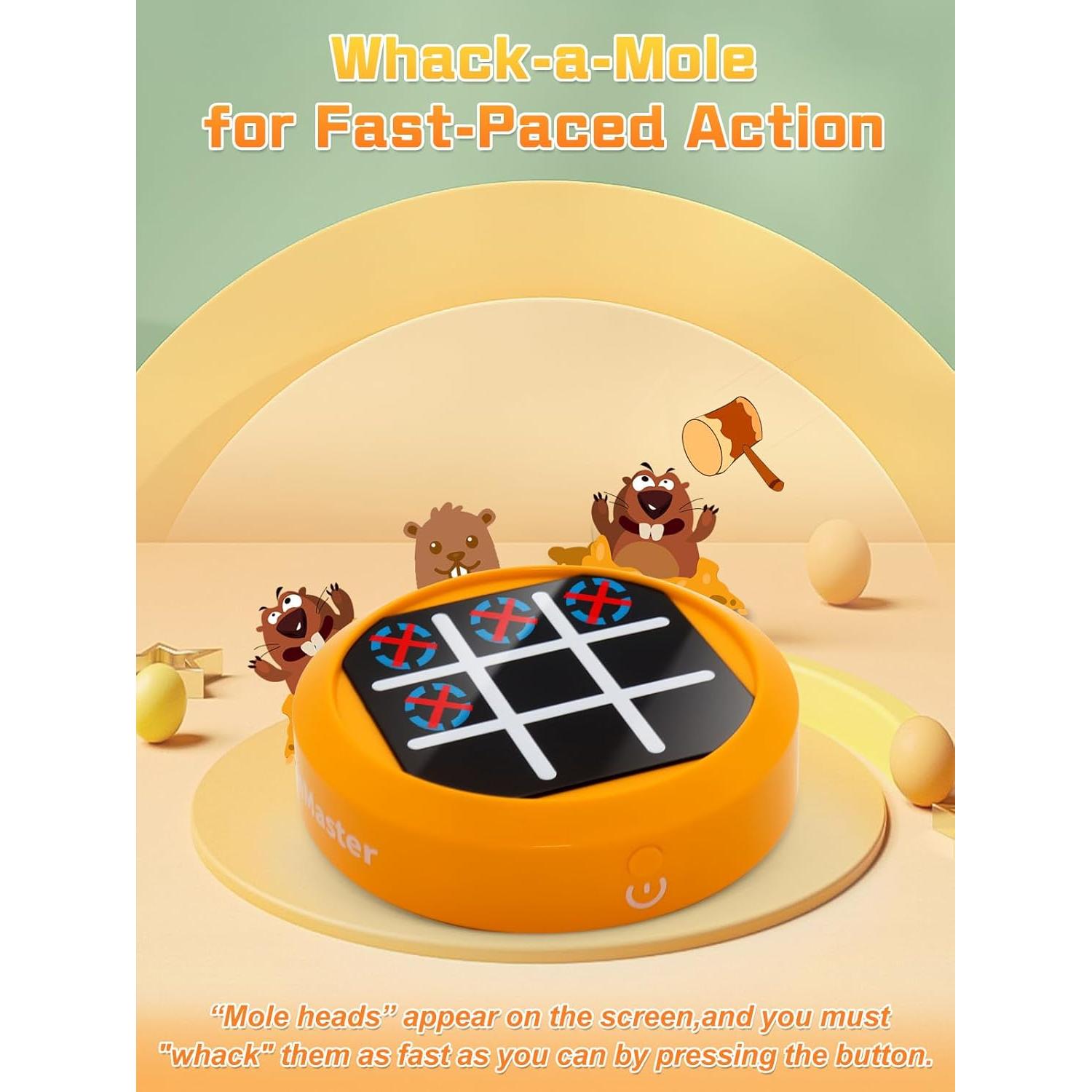 Dollox Juego Electrónico 4-en-1 Tic Tac Toe Naranja