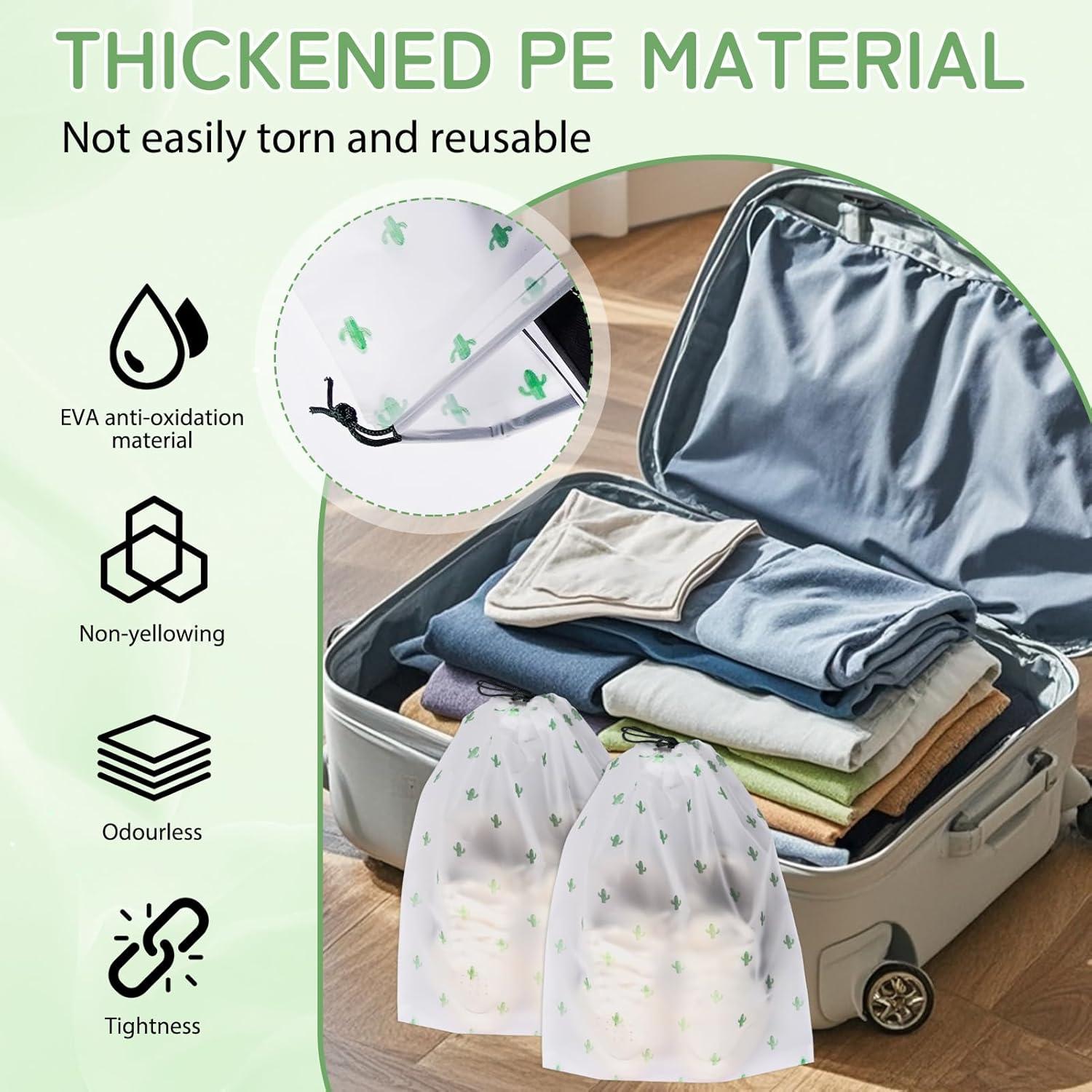 Bolsas para Zapatos de Viaje Cactus - 5 Piezas Impermeables 40x30cm