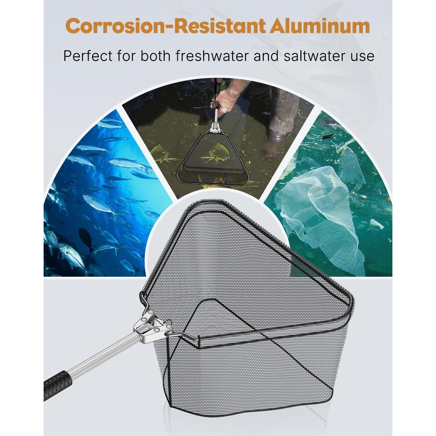 Red de Pesca Pawfly Plegable 25.4x33 cm Nylon Aluminio