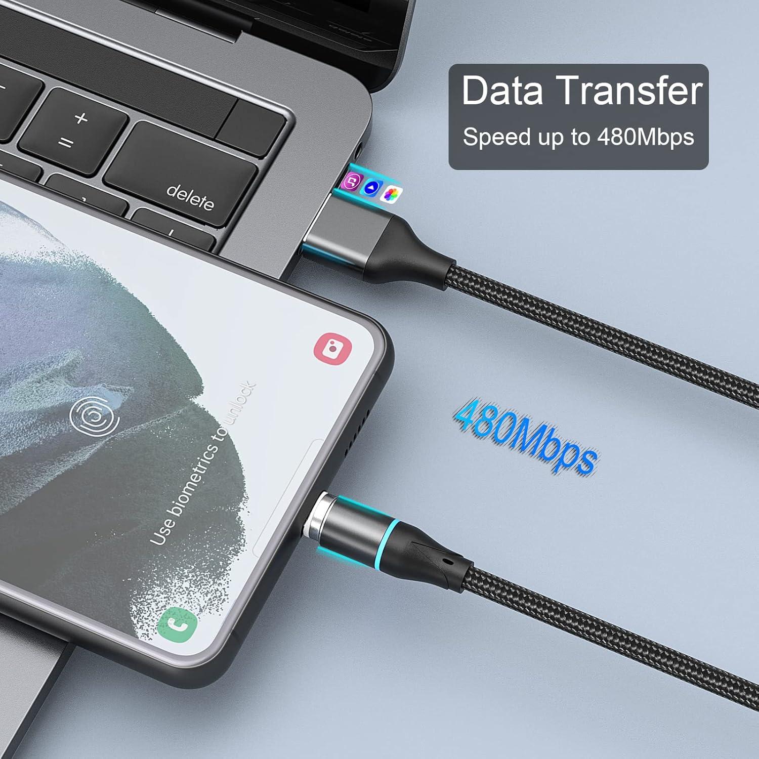 Cable de Carga Magnético 3en1 NetDot 30.48cm Carga Rápida 18W