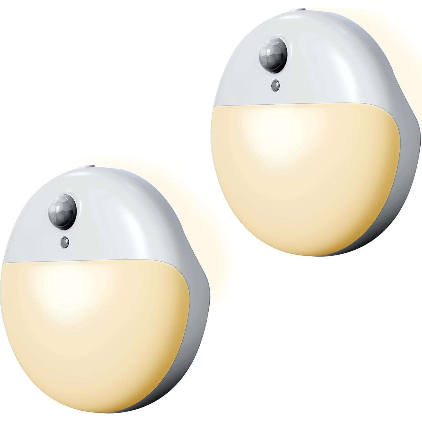 Luces Nocturnas a Batería YUNLEX Ámbar, 3 Modos, Sensor Movimiento