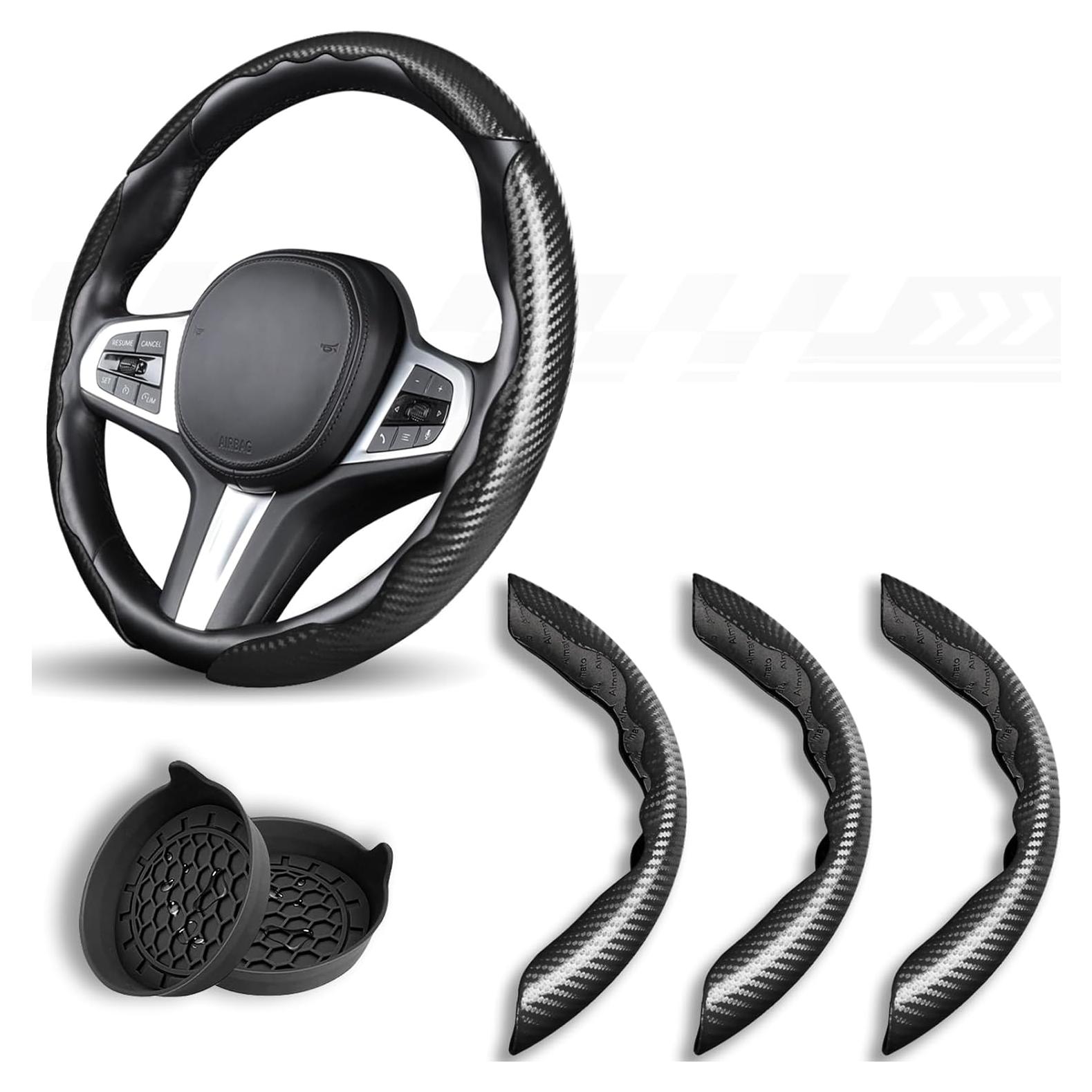 Cubierta de Volante de Fibra de Carbono Aimato 14.5-15" Antideslizante