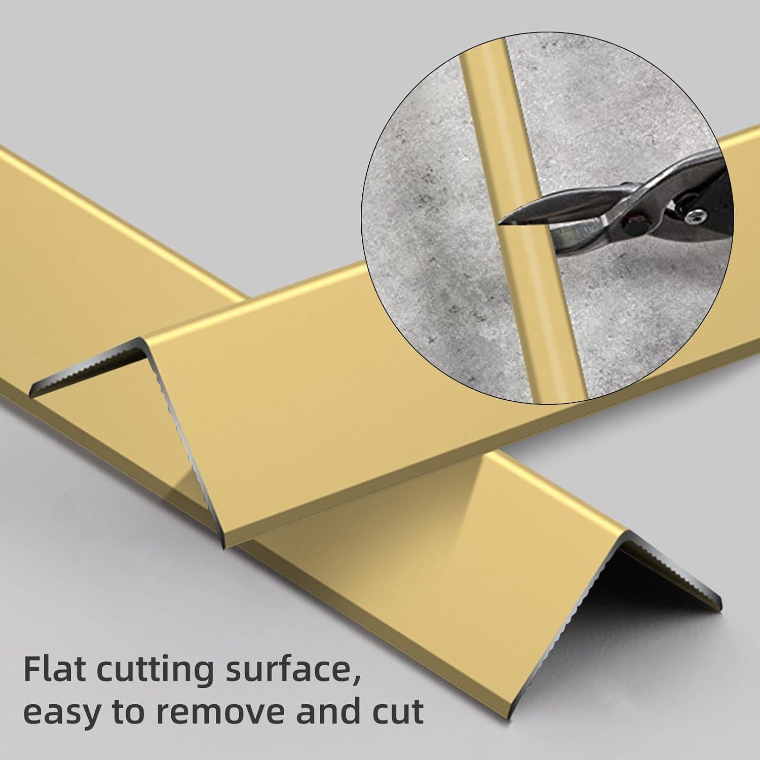 Protector de Esquina de Pared Awvob Dorado 90cm x 2cm - 4 Piezas