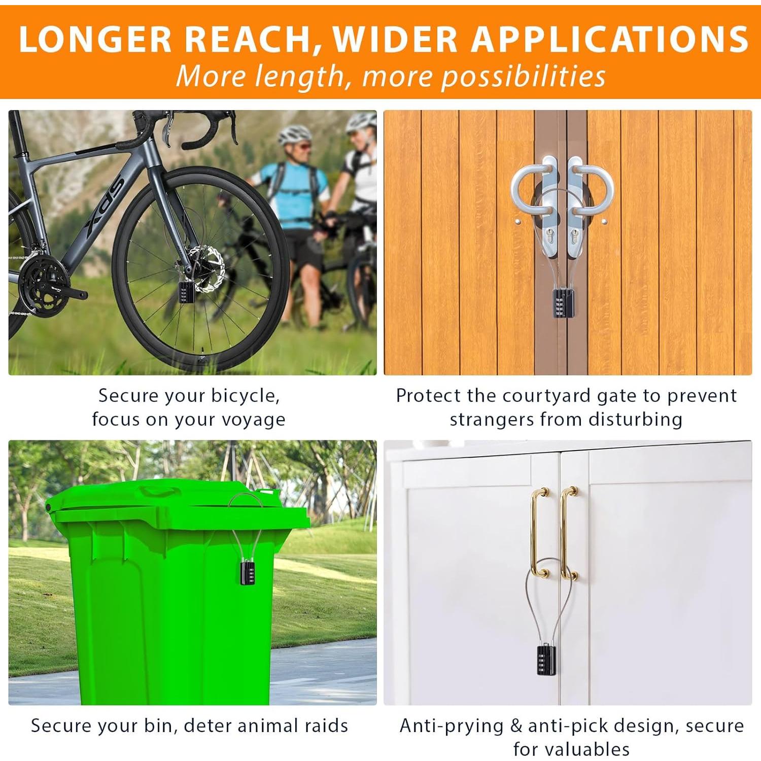 Juego de Candados de Combinación SEPOX 12 Piezas 4 Dígitos