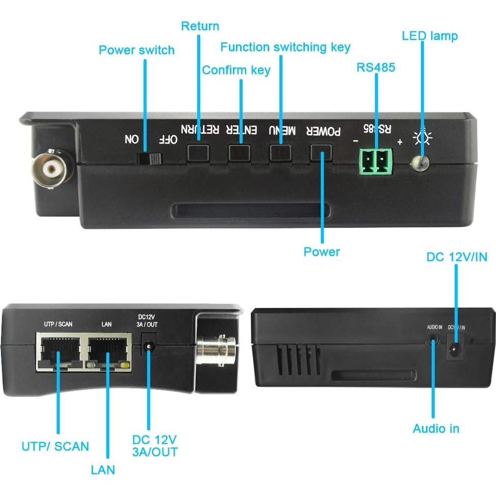 Probador CCTV EVERSECU IPC-1800ADH Plus 4" Pantalla Táctil