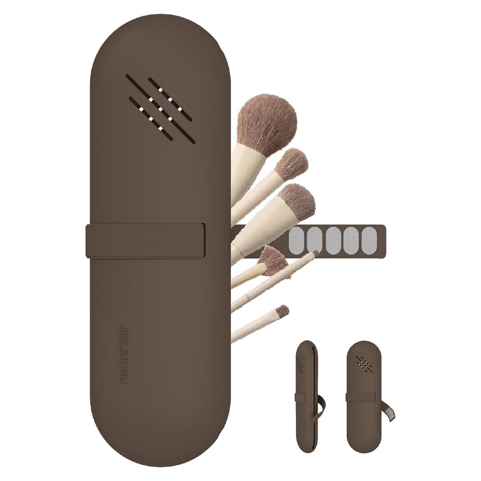 Bolsa Organizadora de Pinceles de Maquillaje JDZJUCHU Café