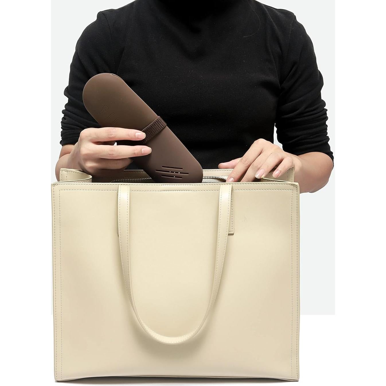 Bolsa Organizadora de Pinceles de Maquillaje JDZJUCHU Café