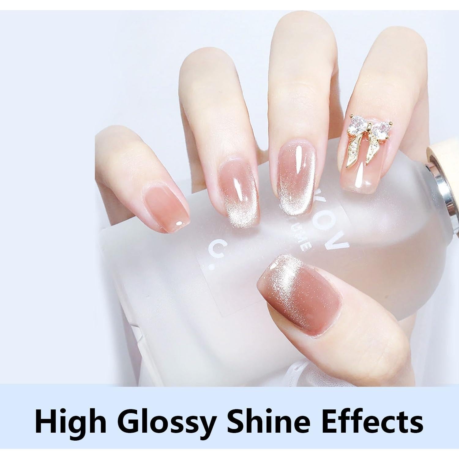 Gel Top Coat Brillante JODSONE 2Pcs 10ml Sin Remojo UV