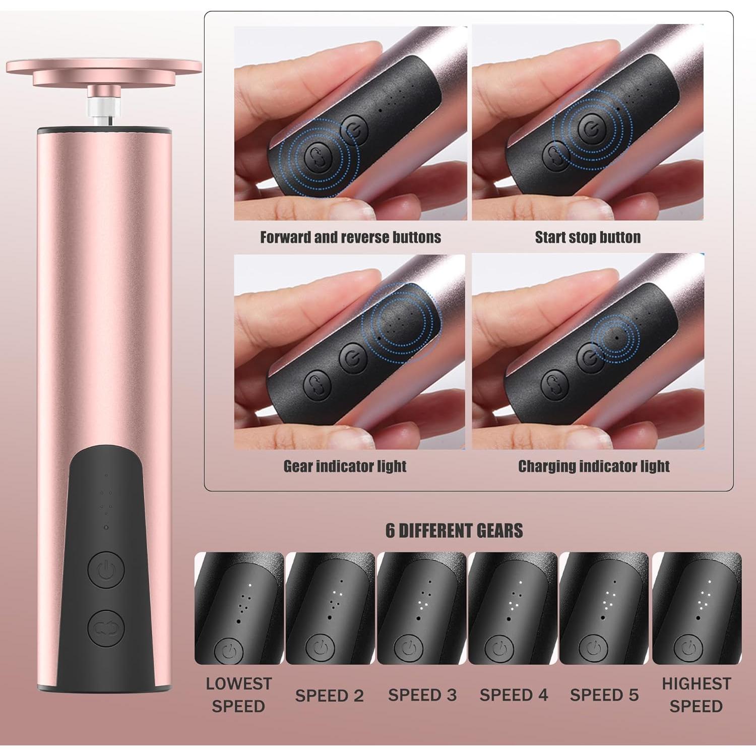 Removedor de Callos Eléctrico Bokynu MJQ-01 Rosa Recargable