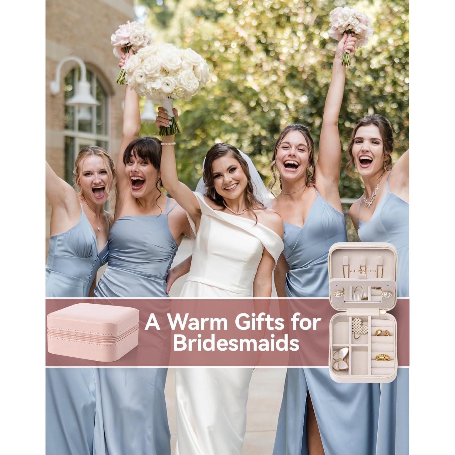 Caja Organizadora de Joyería Vlando Beige Mini 10x10x5 cm