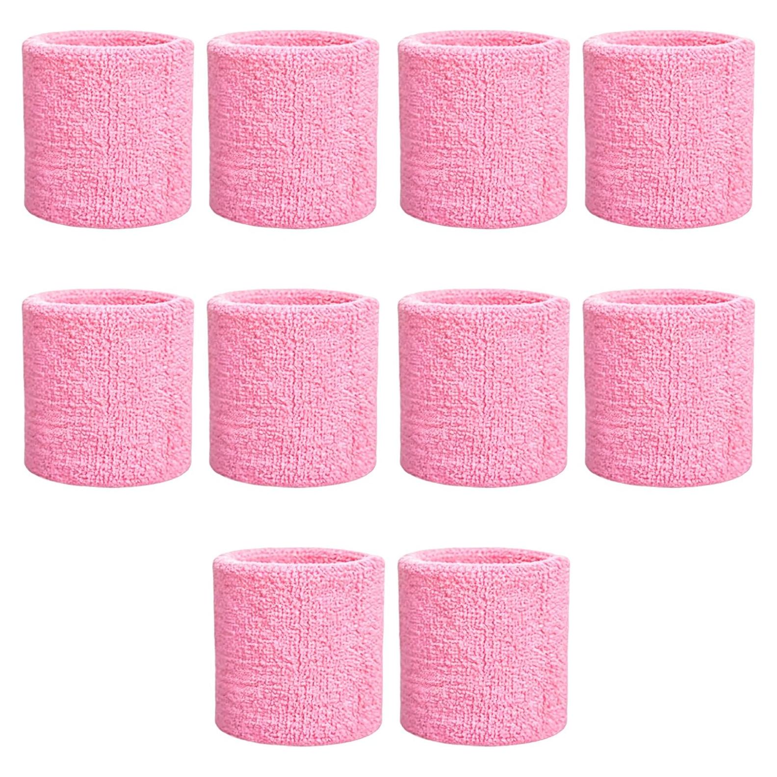 10 Muñequera Absorbente JJUNW Rosa para Multi-Deporte