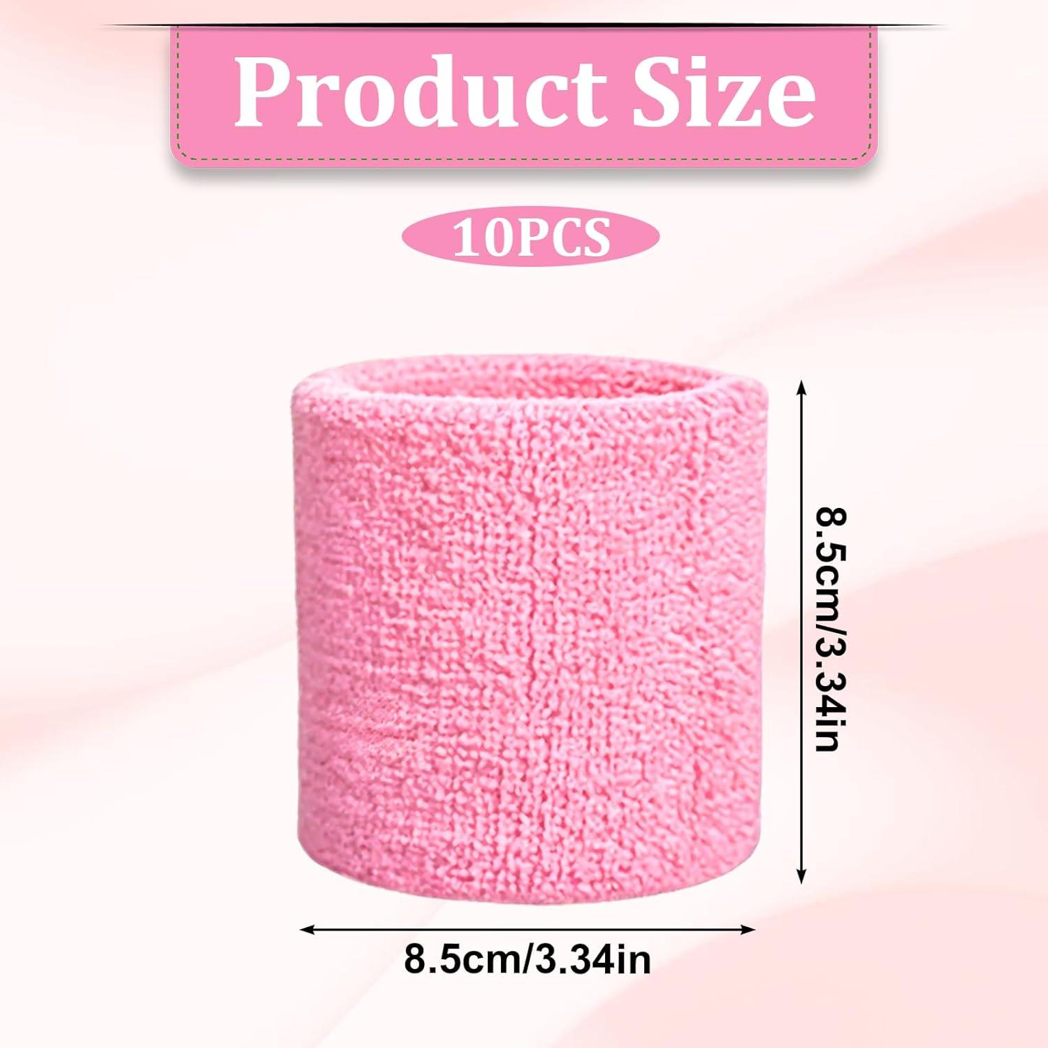 10 Muñequera Absorbente JJUNW Rosa para Multi-Deporte