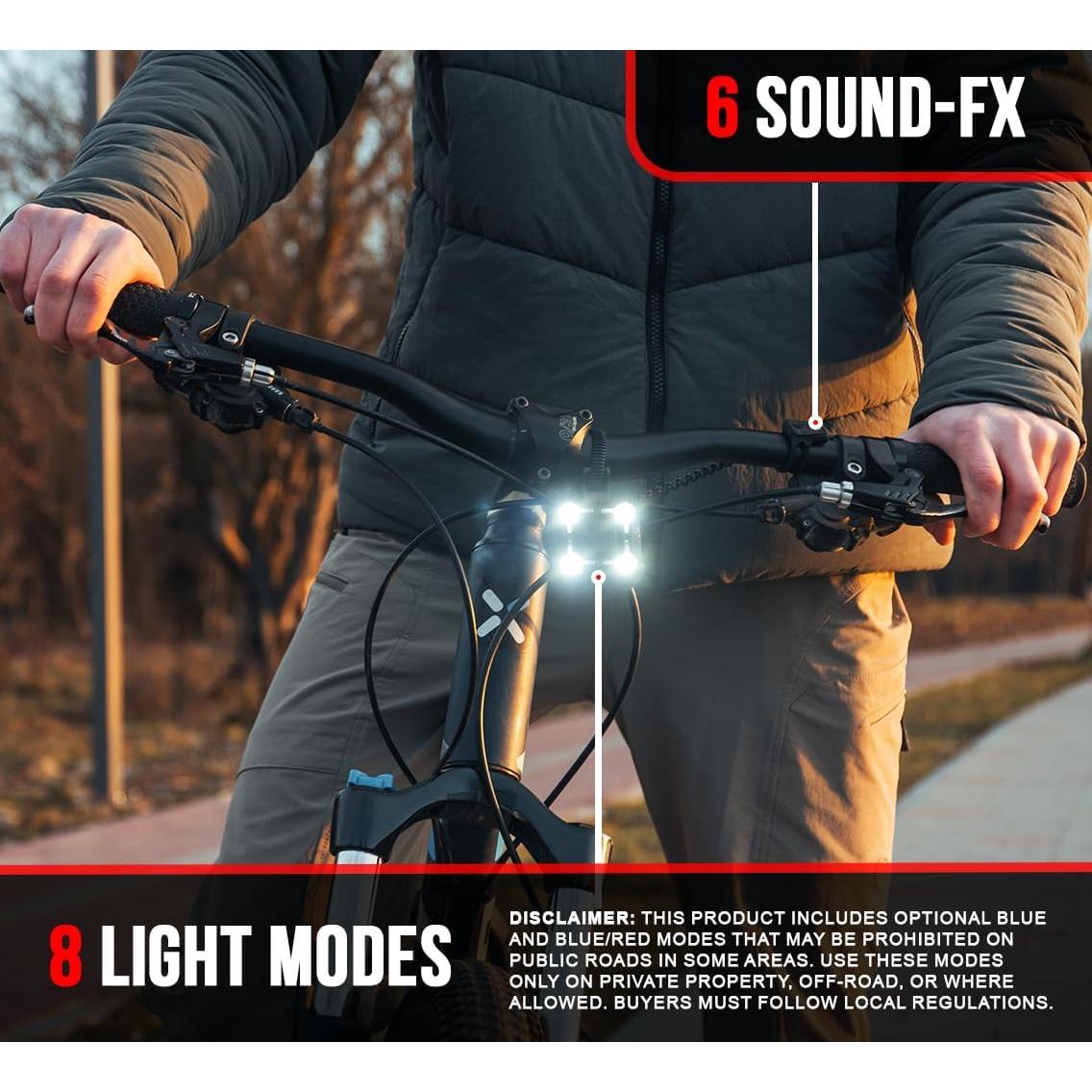 Bocina de Bicicleta ZIREN NP NIGHT PROVISION 120-140dB LED IPX4