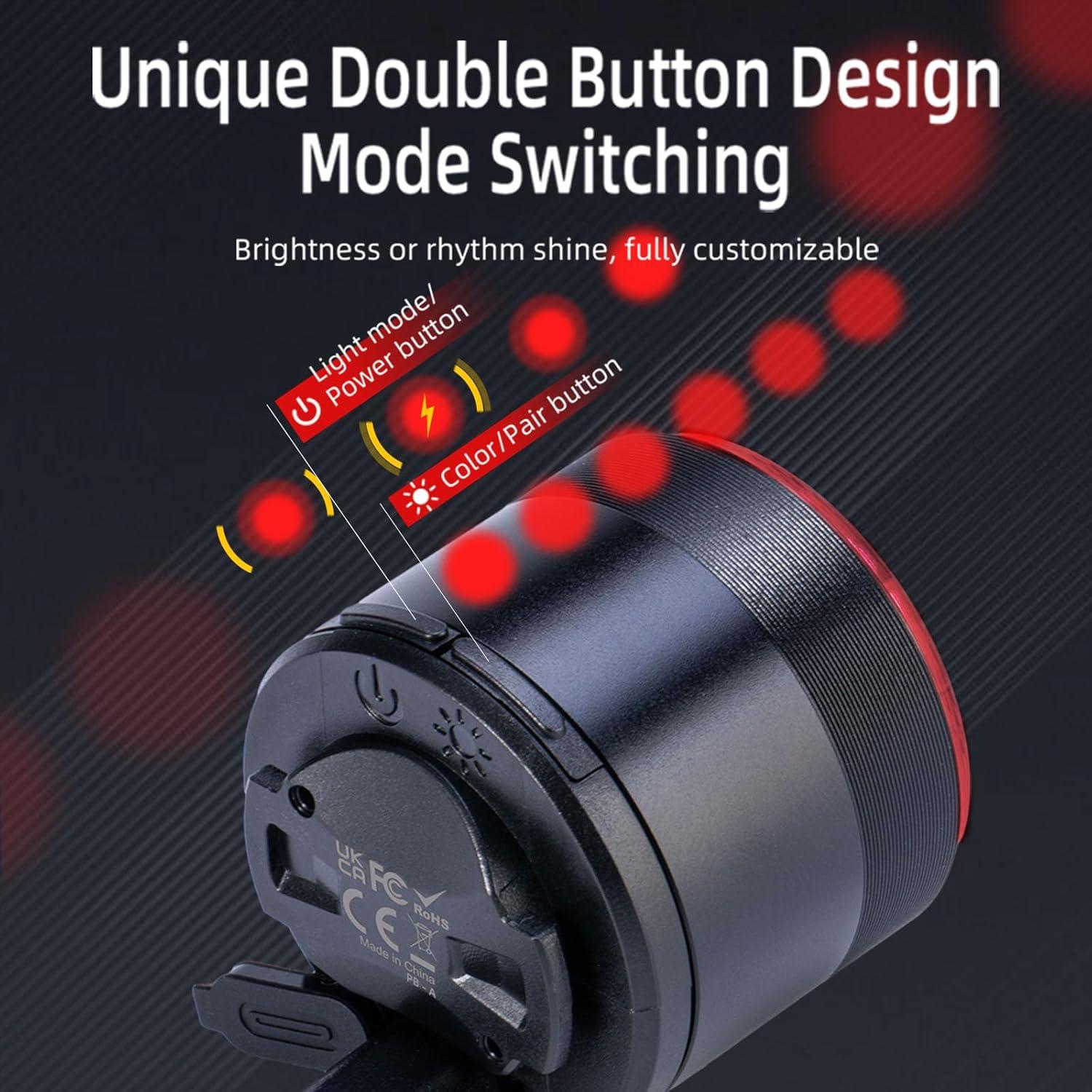 Luz Trasera Inteligente para Bicicleta timfimi KS-SF34R LED USB-C