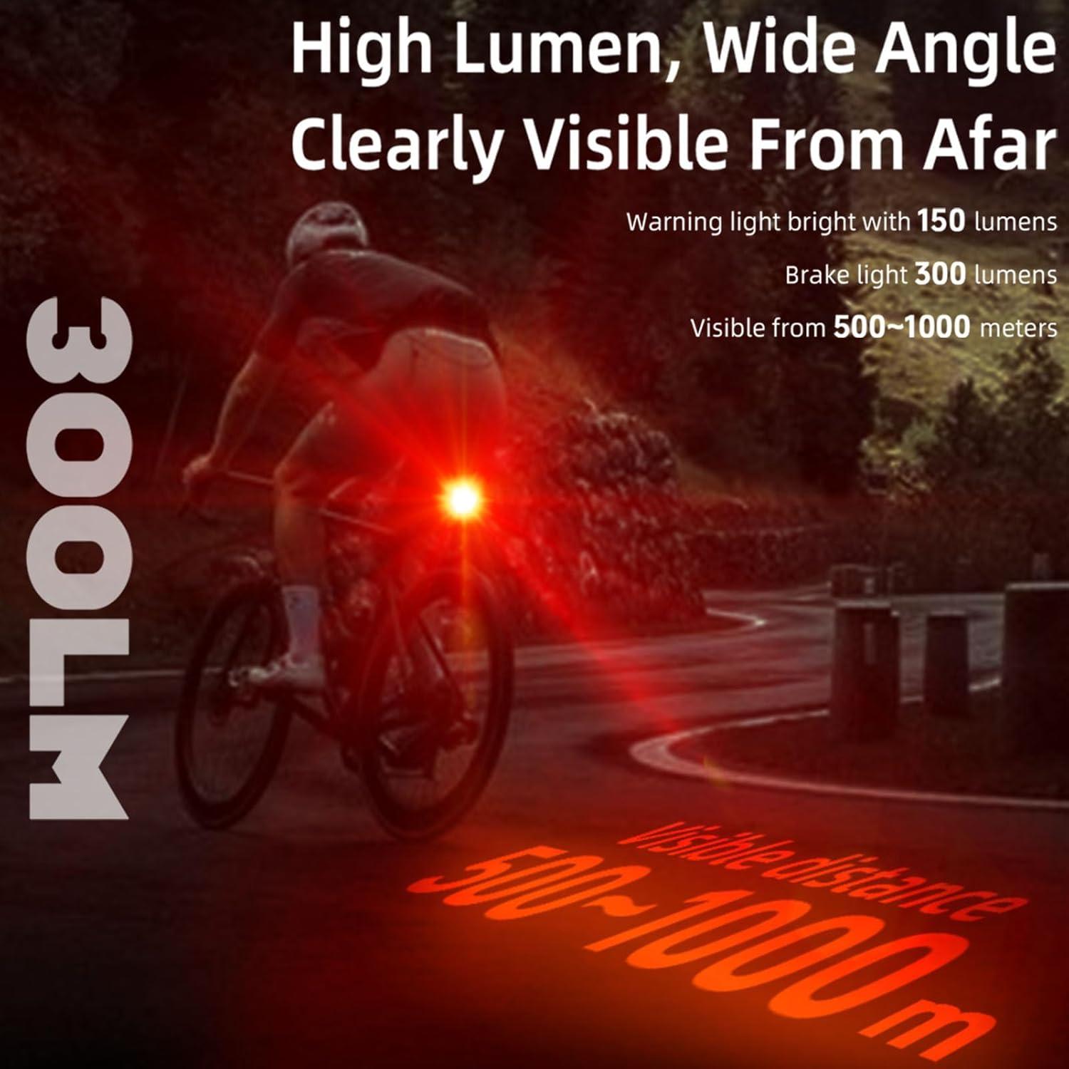 Luz Trasera Inteligente para Bicicleta timfimi KS-SF34R LED USB-C