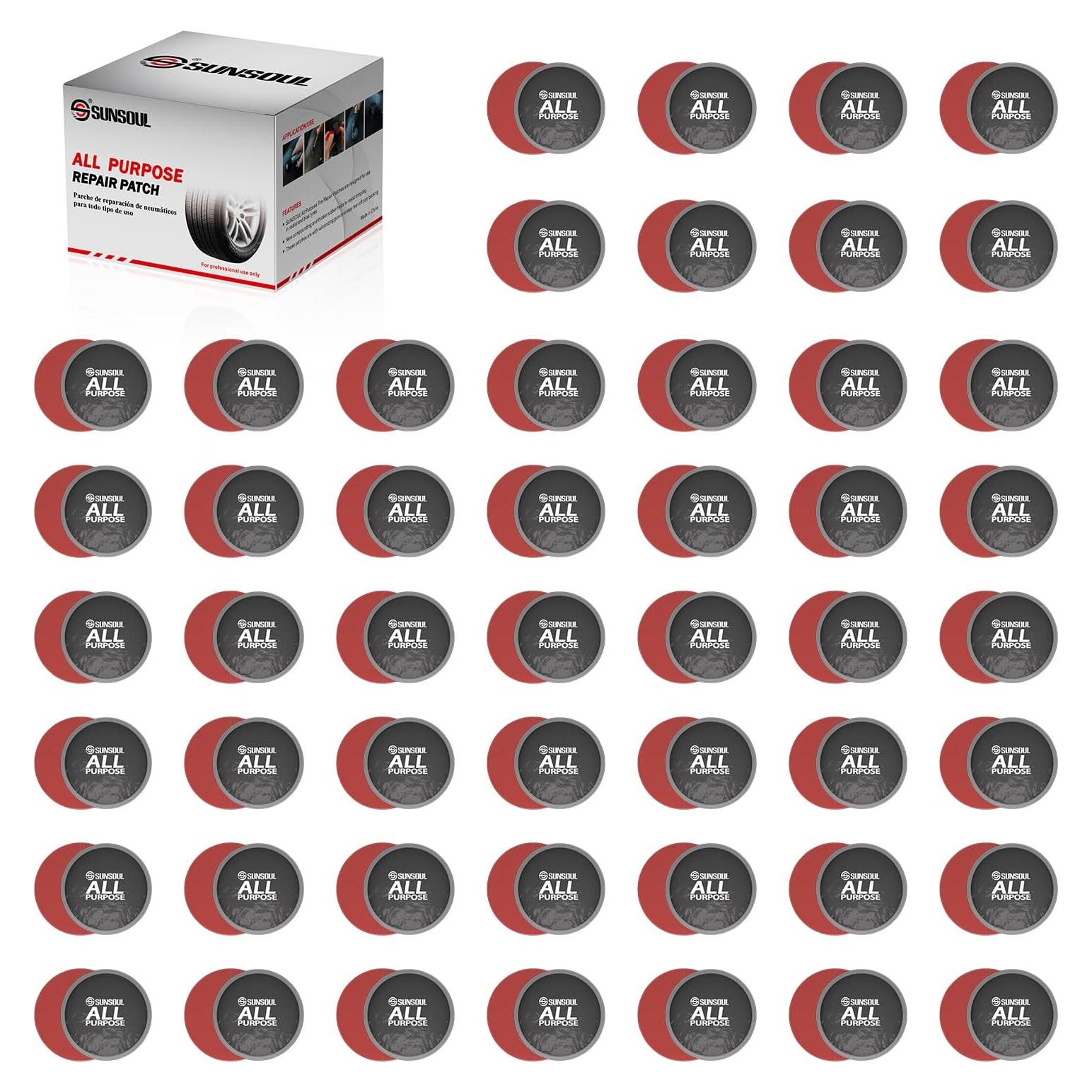 Parches de Reparación de Neumáticos SUNSOUL 45mm - 100 Pcs