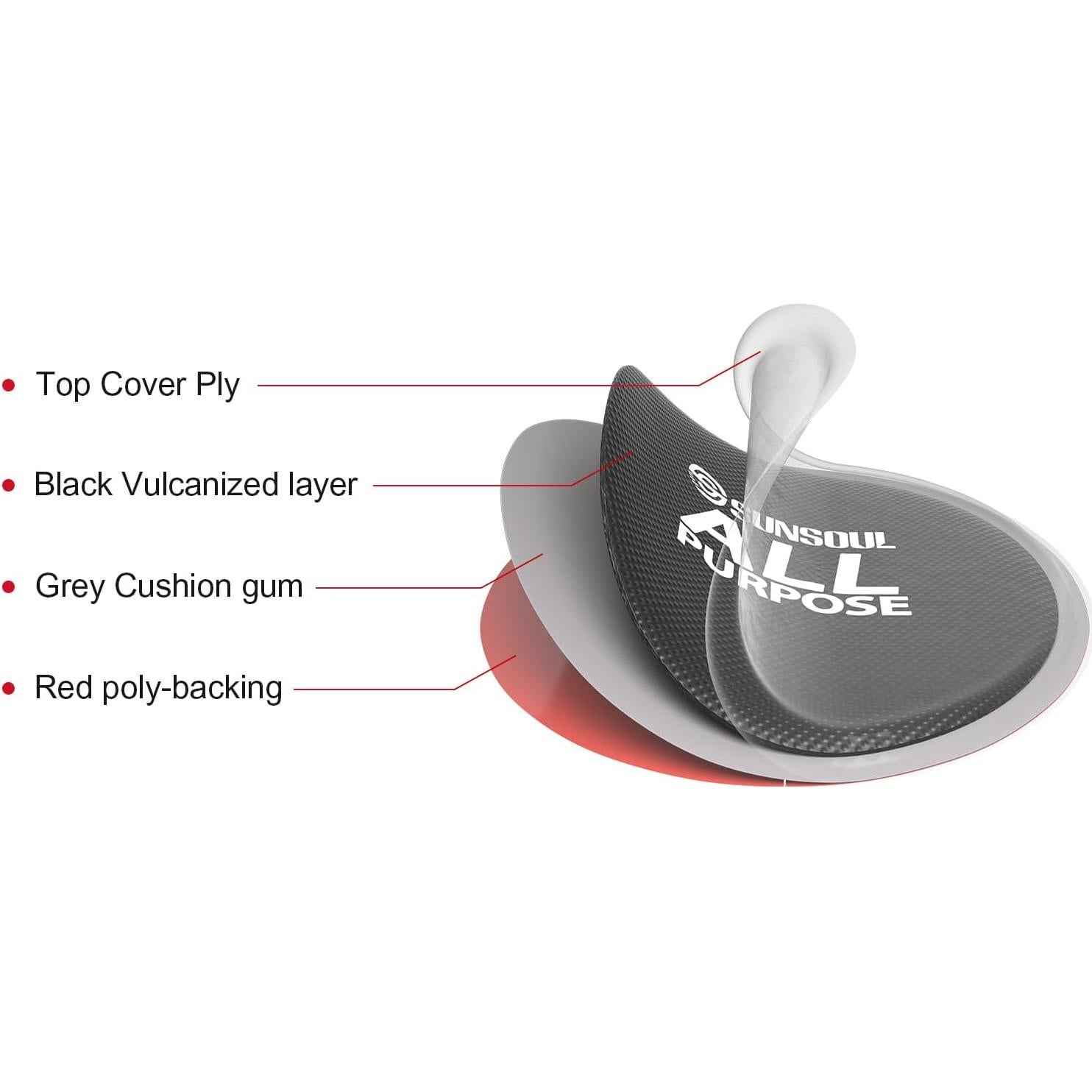 Parches de Reparación de Neumáticos SUNSOUL 45mm - 100 Pcs