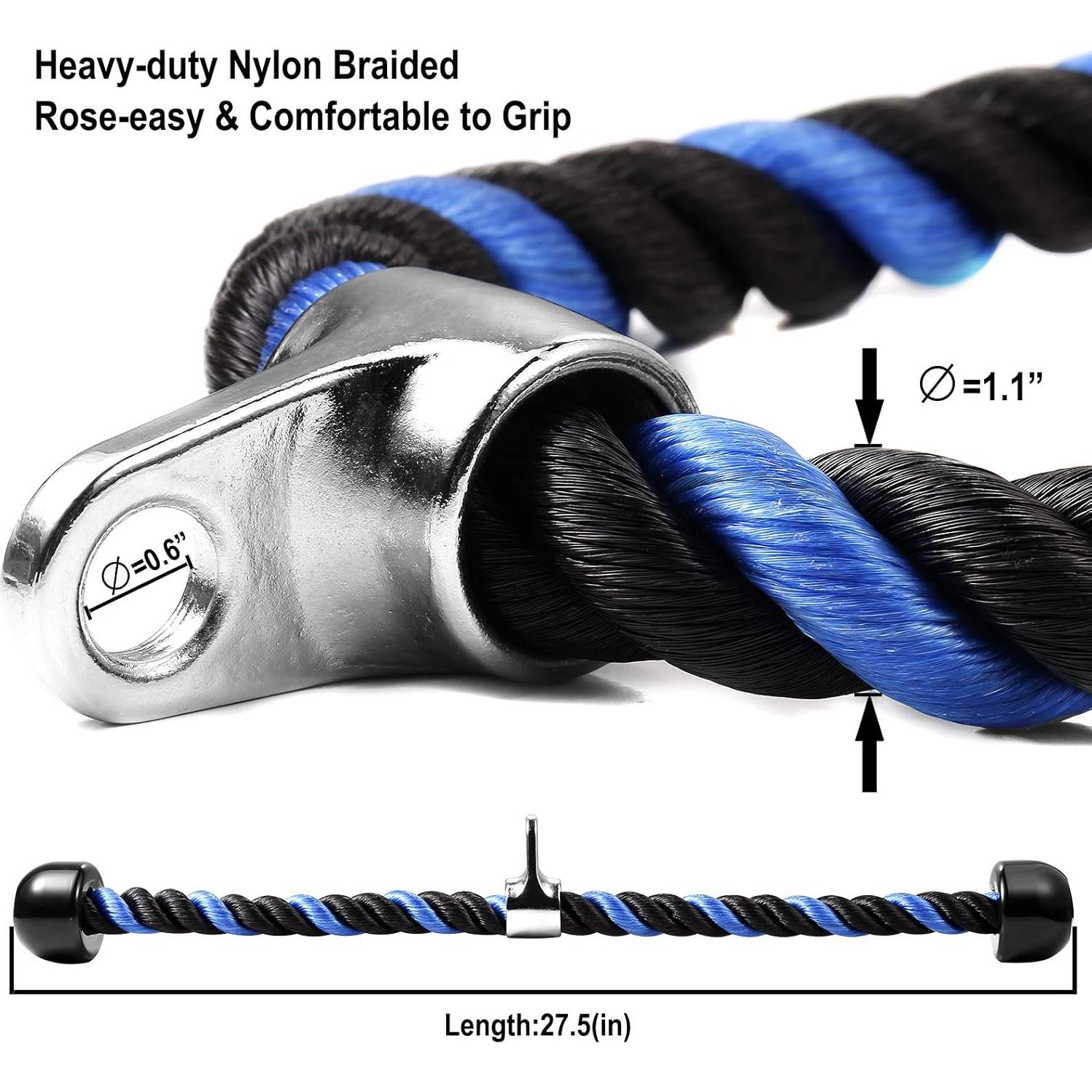 Cuerda de Tríceps AWEFRANK 68.58 cm Antideslizante para Gimnasio