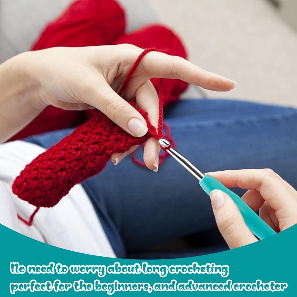 Ganchos de Crochet Ergonómicos Mayboos - 3 Tamaños 4mm 5.5mm 8mm