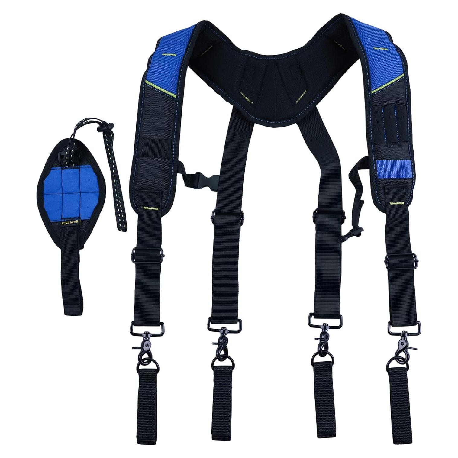 Cinturón de Herramientas KUNN con Tirantes y Pulsera Magnética