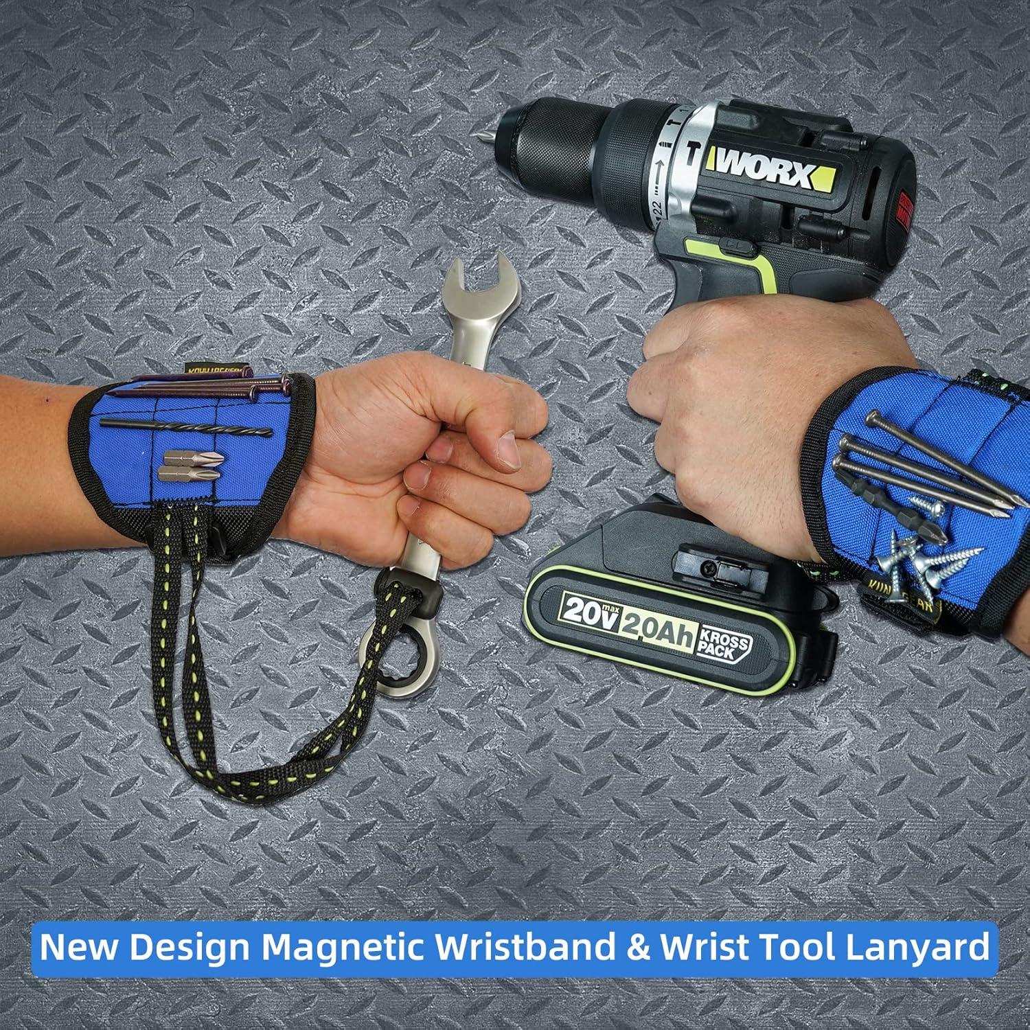 Cinturón de Herramientas KUNN con Tirantes y Pulsera Magnética