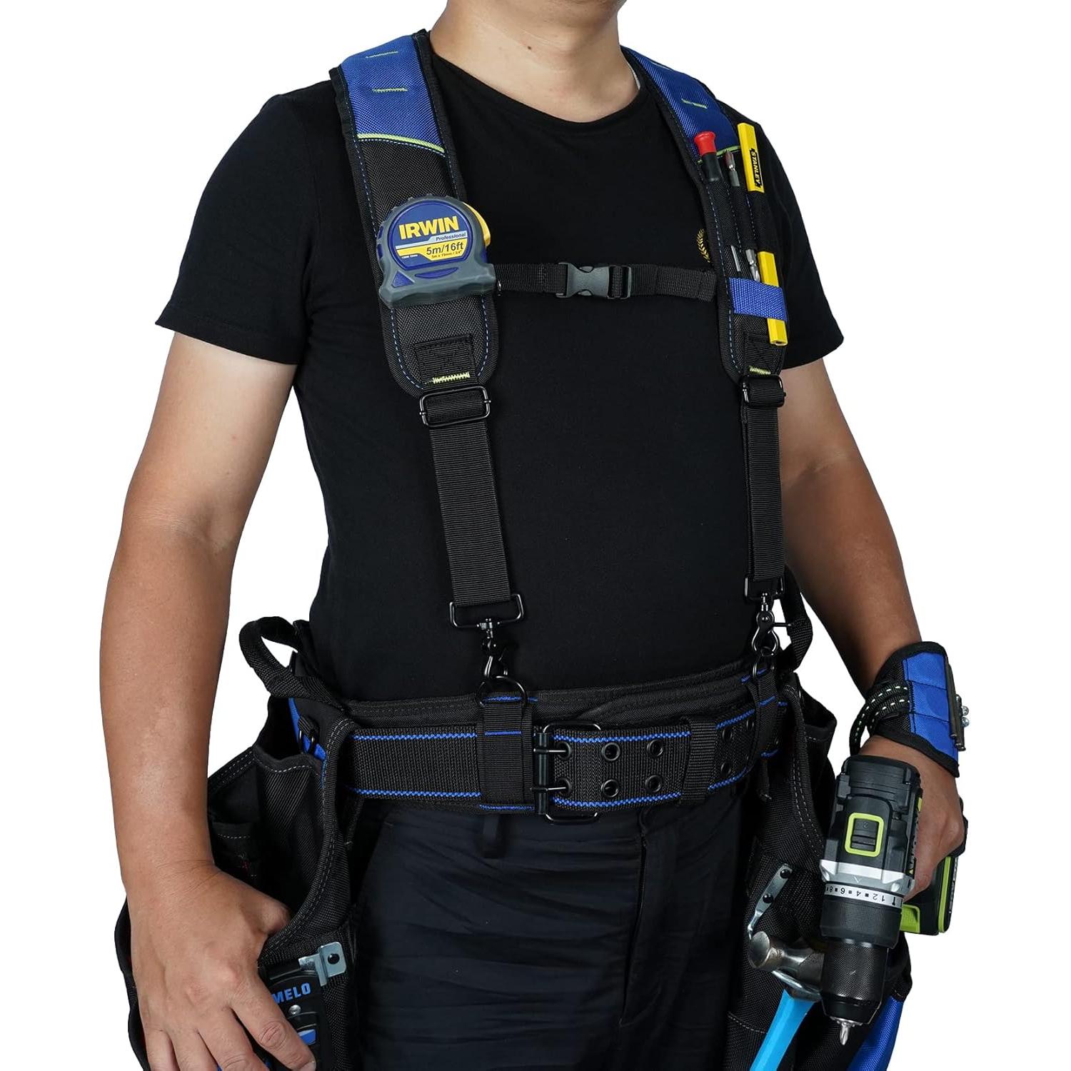 Cinturón de Herramientas KUNN con Tirantes y Pulsera Magnética