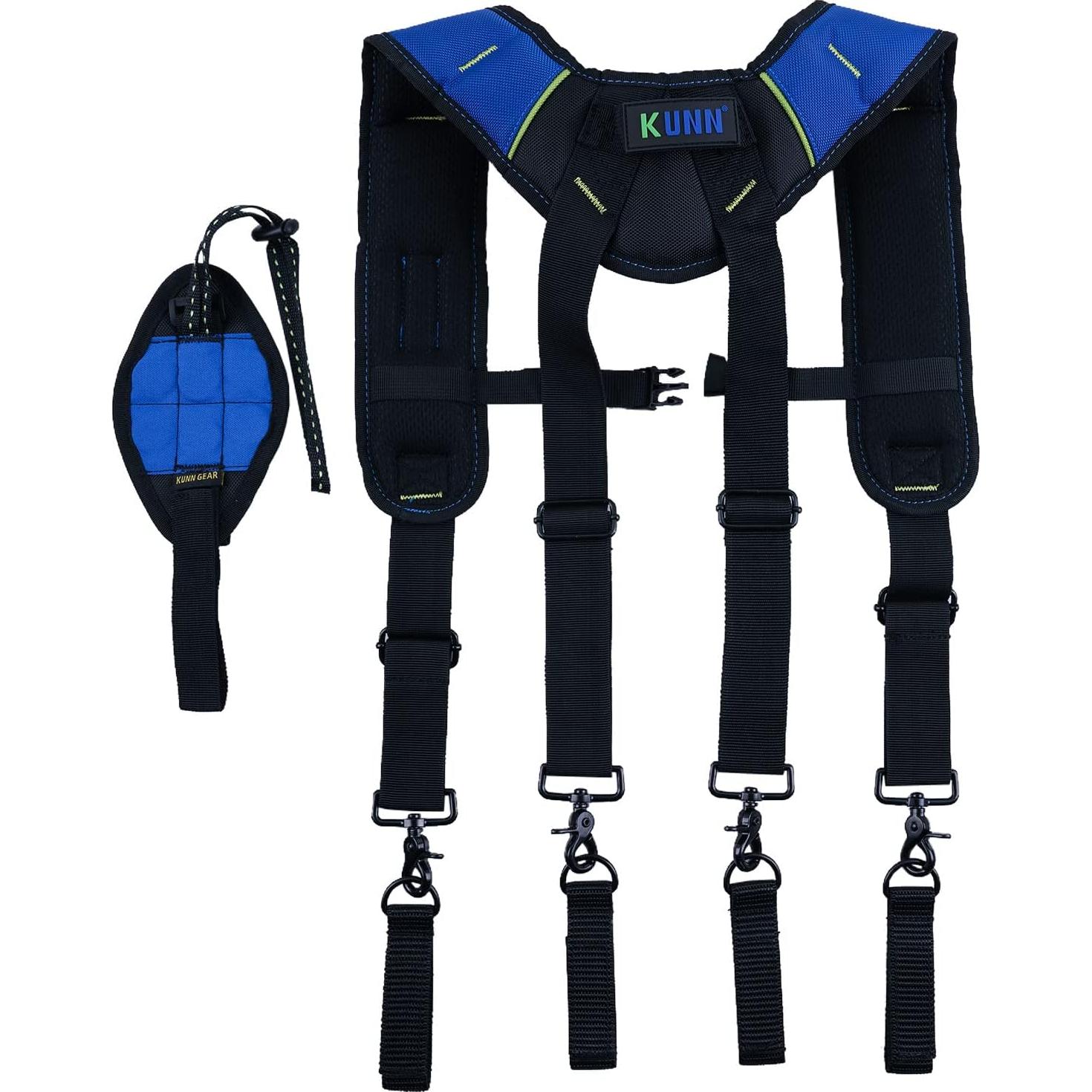 Cinturón de Herramientas KUNN con Tirantes y Pulsera Magnética