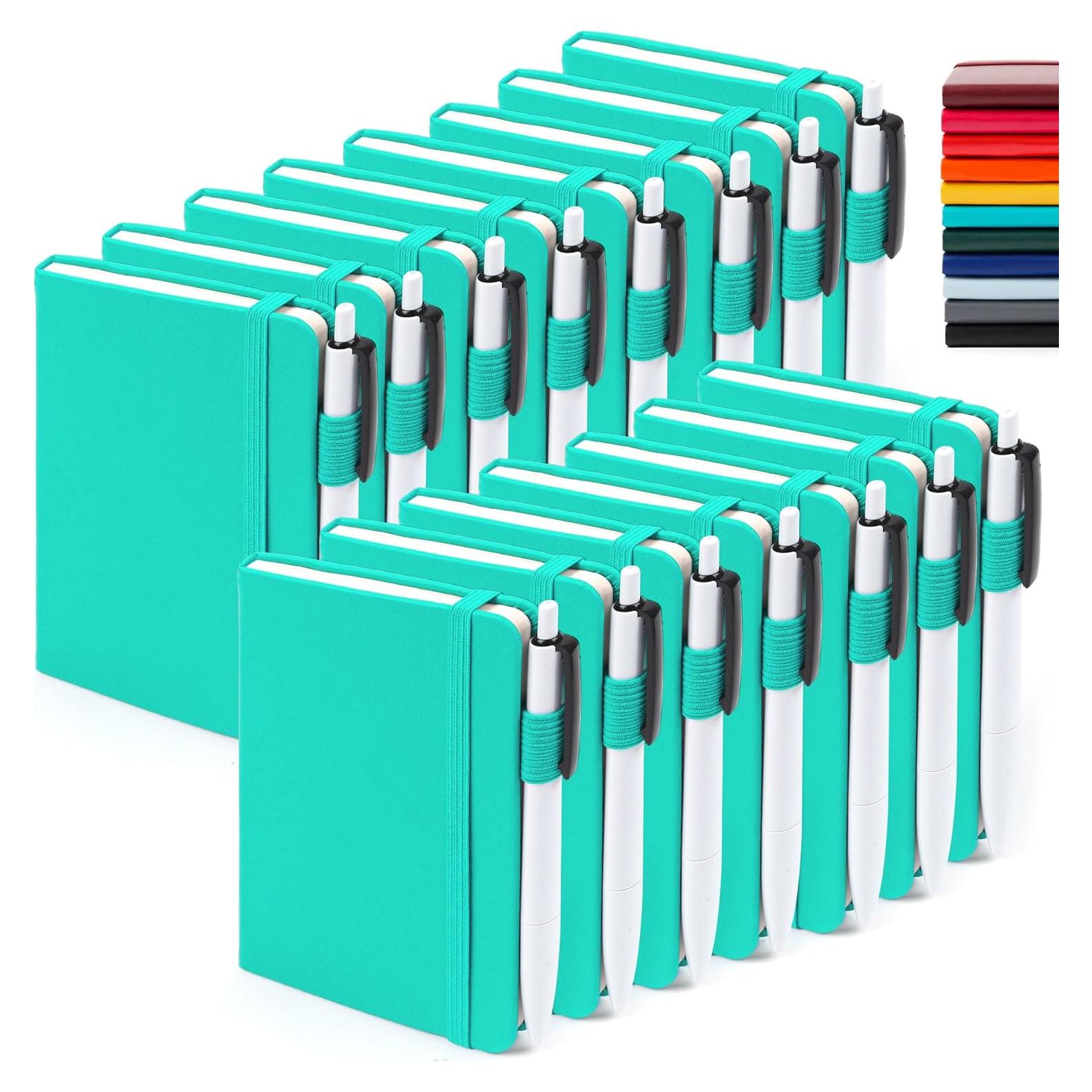 Paquete de 15 Cuadernos A6 Feela con Rayas Universitarias Aqua