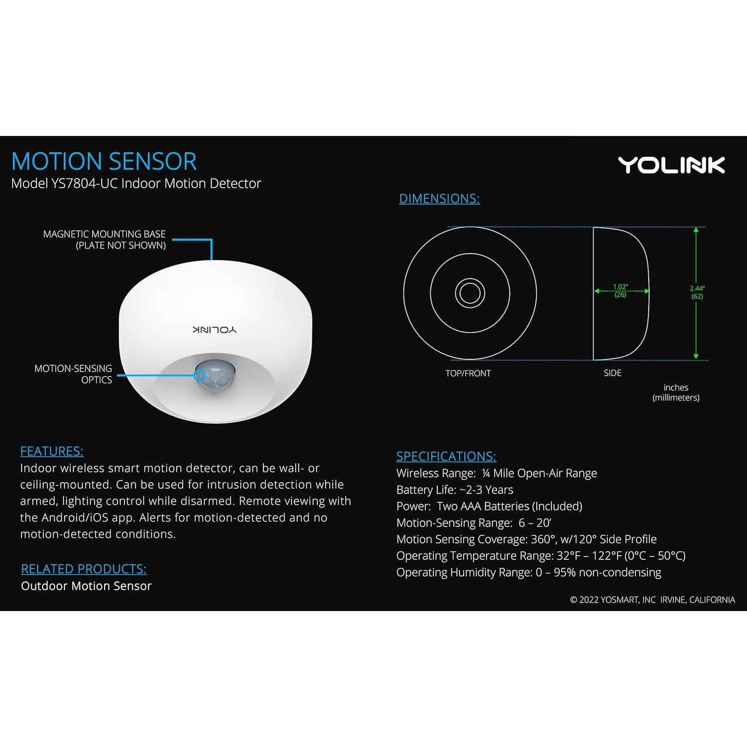 Kit de Seguridad Hogar Inteligente YoLink con SpeakerHub y Sensor