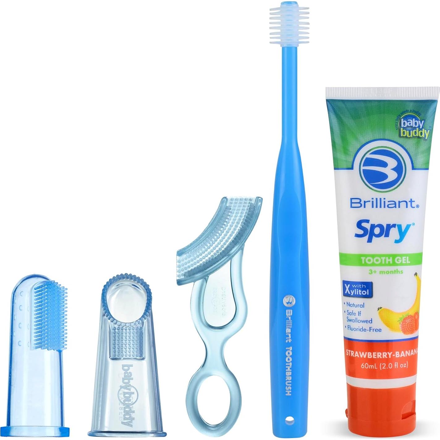 Juego de Cuidado Oral Baby Buddy para Bebés, 5 Piezas, Azul