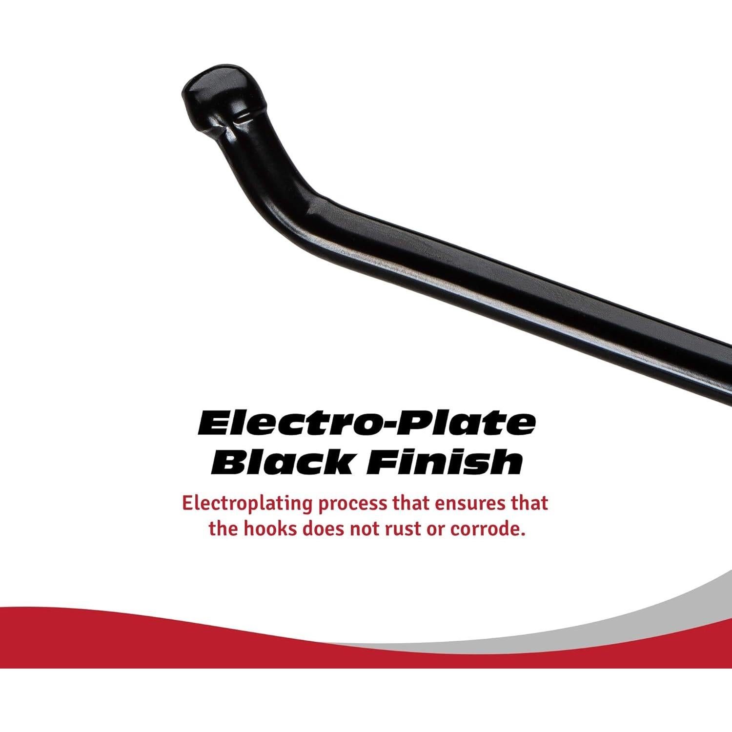 Ganchos de Estante de Tablero de Clavos Presa 50 Unidades 5 cm Negro