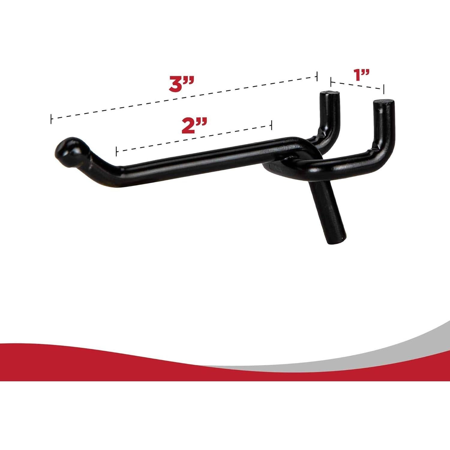 Ganchos de Estante de Tablero de Clavos Presa 50 Unidades 5 cm Negro