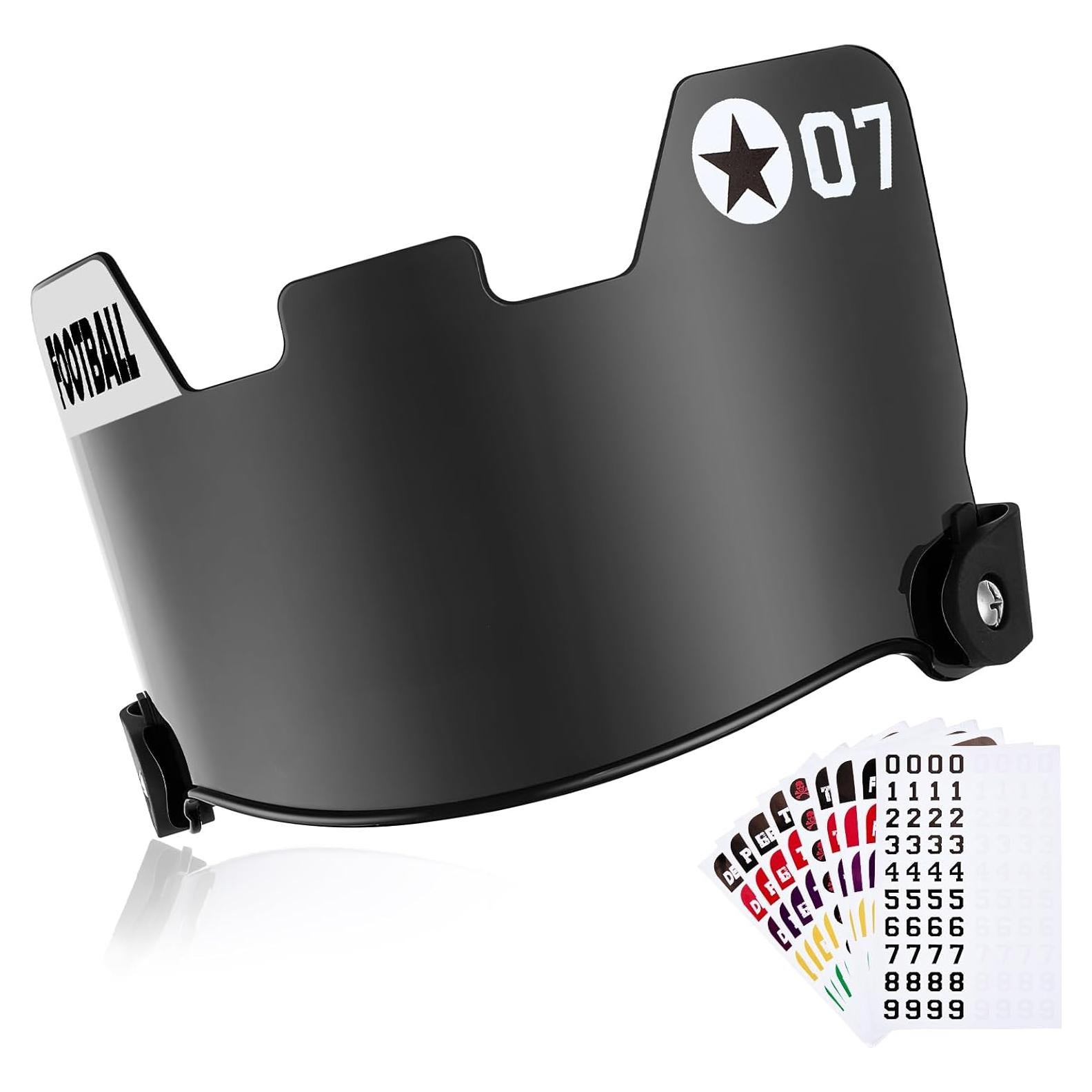 Visera para Casco de Fútbol Copkim con Pegatinas y Clips