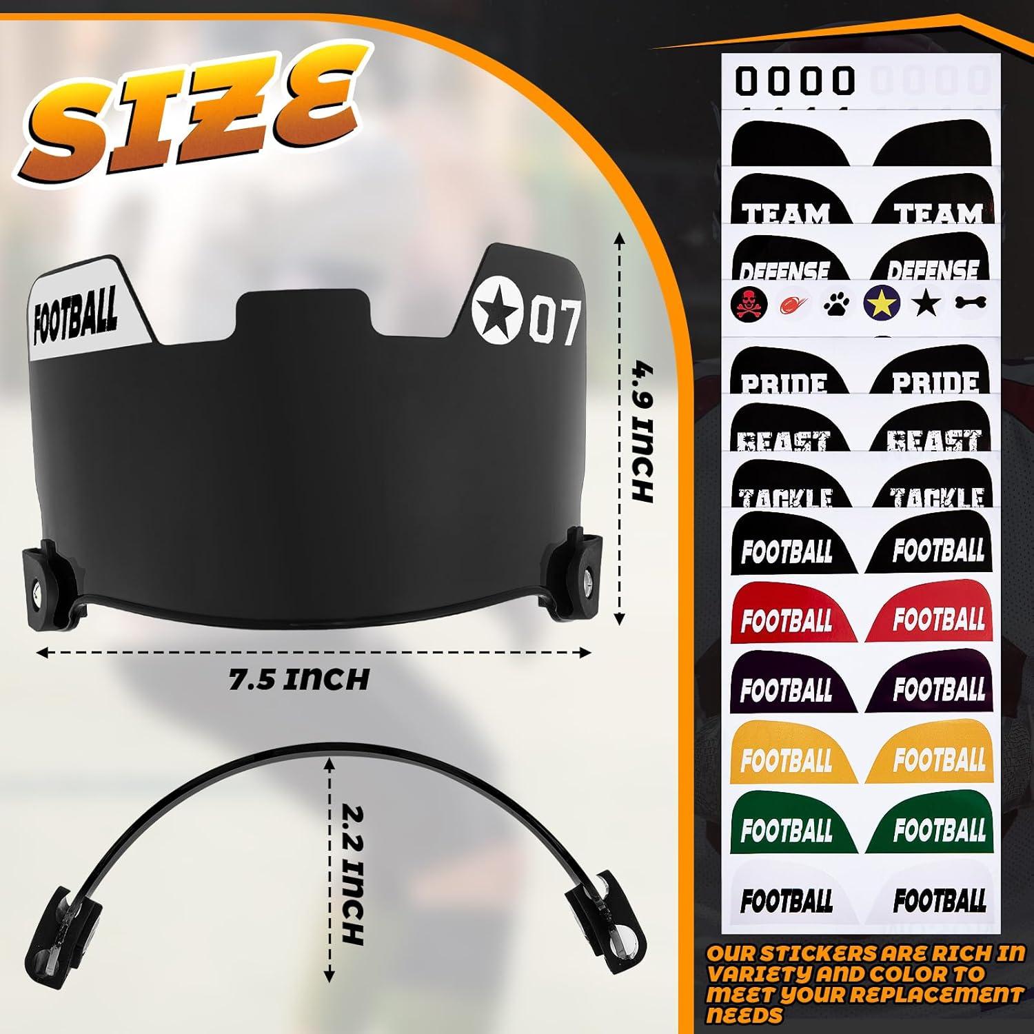 Visera para Casco de Fútbol Copkim con Pegatinas y Clips