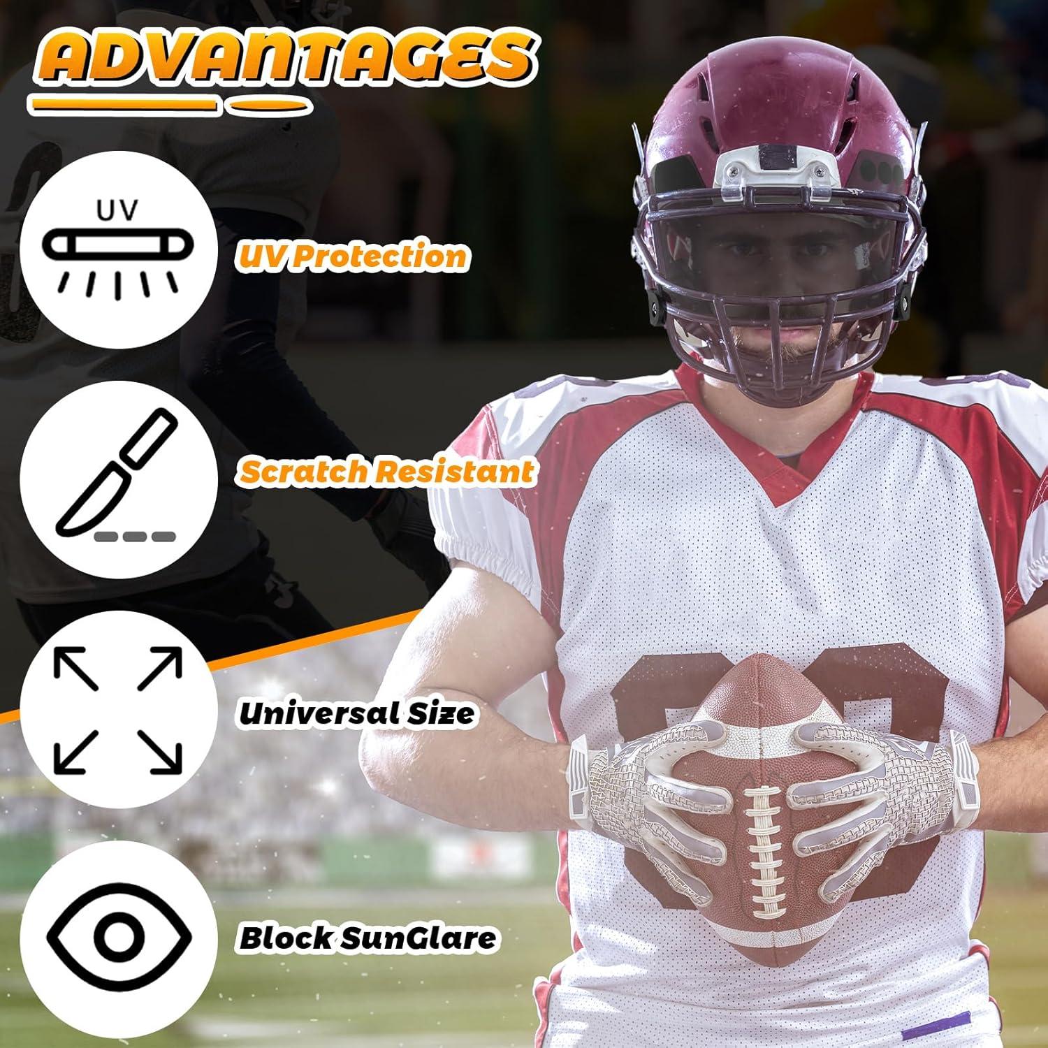 Visera para Casco de Fútbol Copkim con Pegatinas y Clips