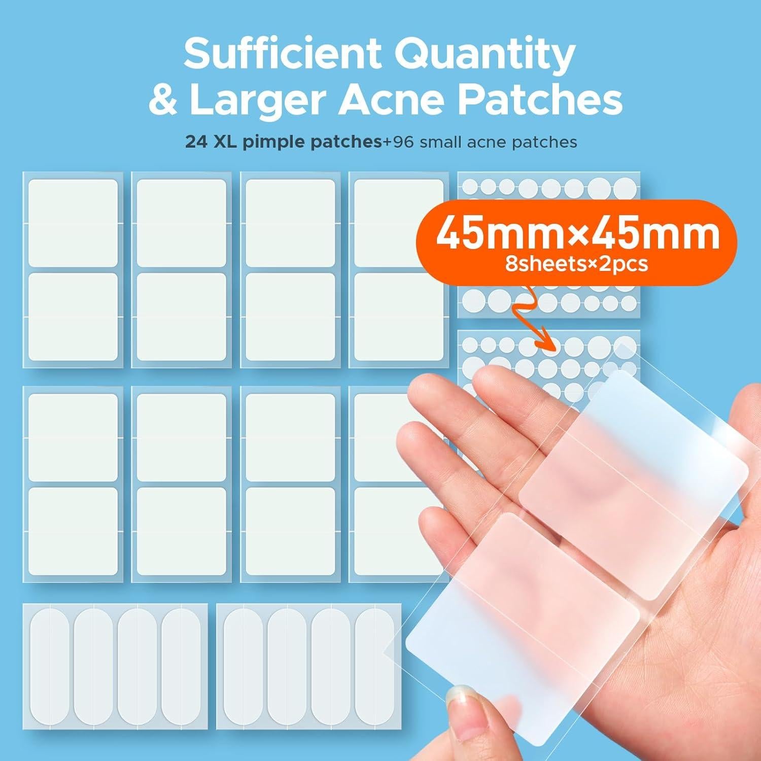 Parches Hidrocoloides TKTK 45x45 mm para Granitos - 120 Piezas