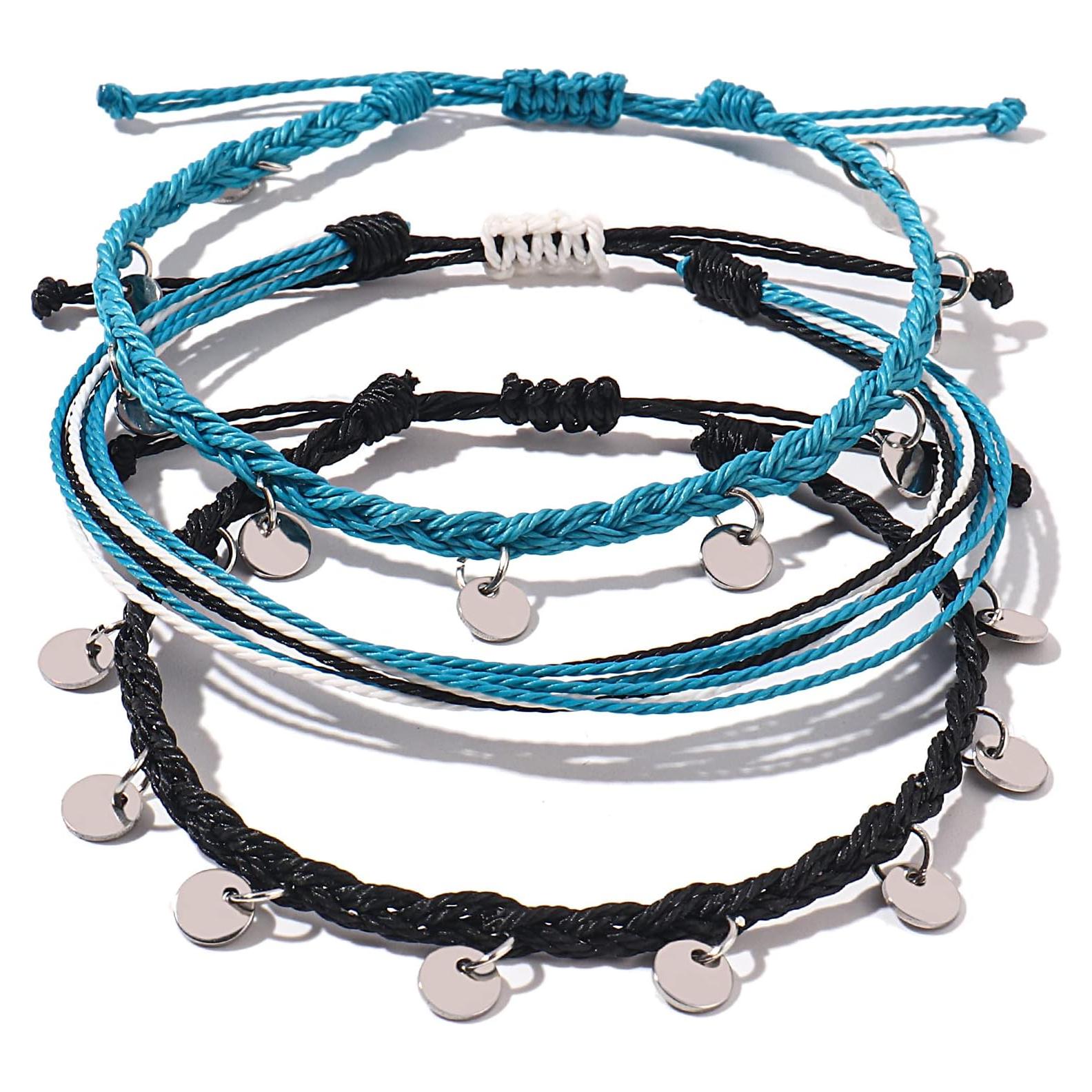 Tobilleras Impermeables FANCY SHINY con Monedas Trenzadas