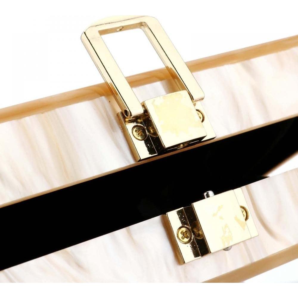 Bolso Clutch Acrílico Gets Verde Degradado 17x11cm para Mujeres