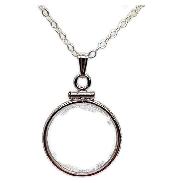 Collar Locket Personalizable Plata de Ley Hecho a Mano 2 cm