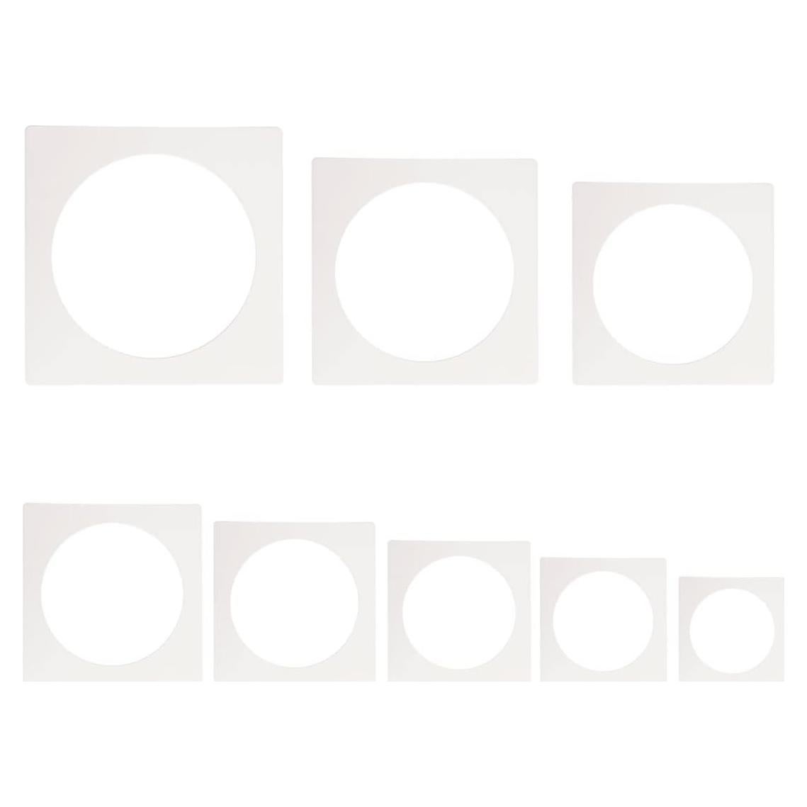 8 Plantillas de Círculo Grande ZTEOFO para Pintura 25cm-6cm